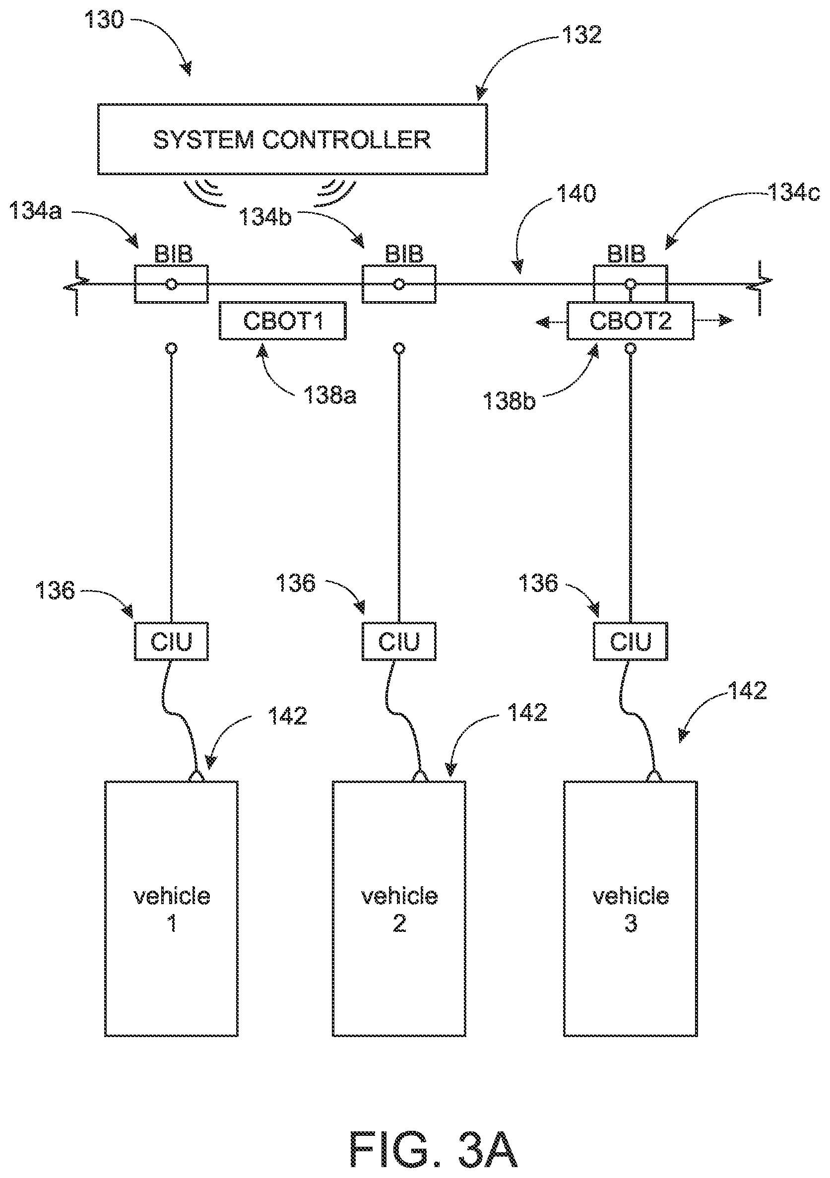 Patent US12552279 Figure 5 – Electric vehicle charging system with charging robot rail switch
