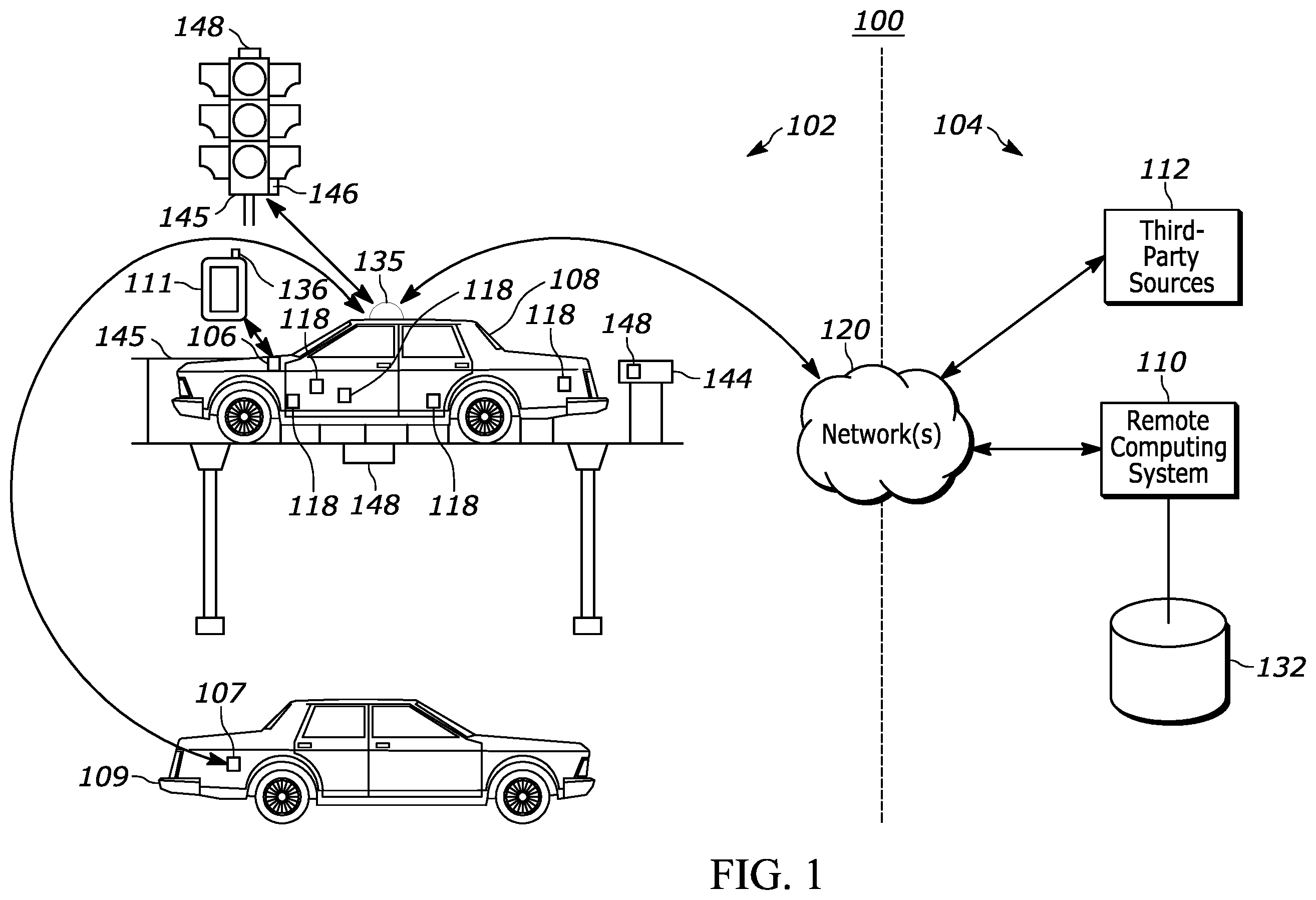 Patent US12552287 — Systems and methods for autonomous vehicle battery delivery and electric vehicle routing — Figure 1