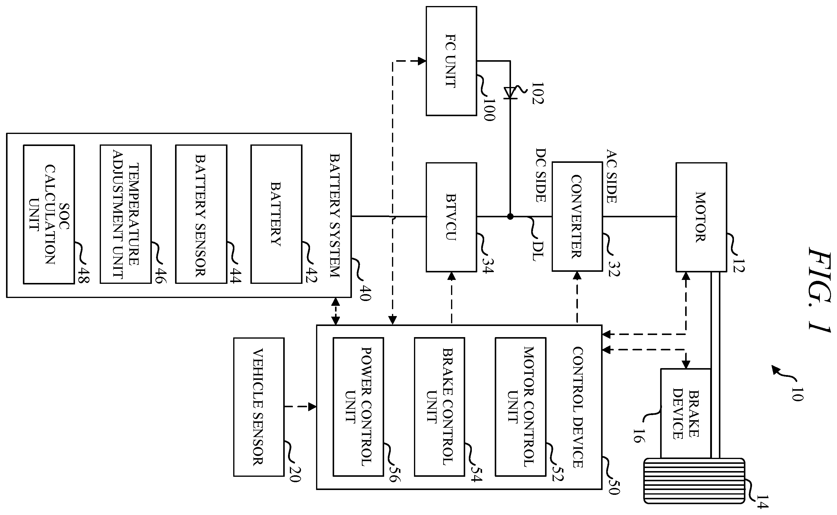 Patent US12552290 — Vehicle system to utilize surplus power — Figure 1