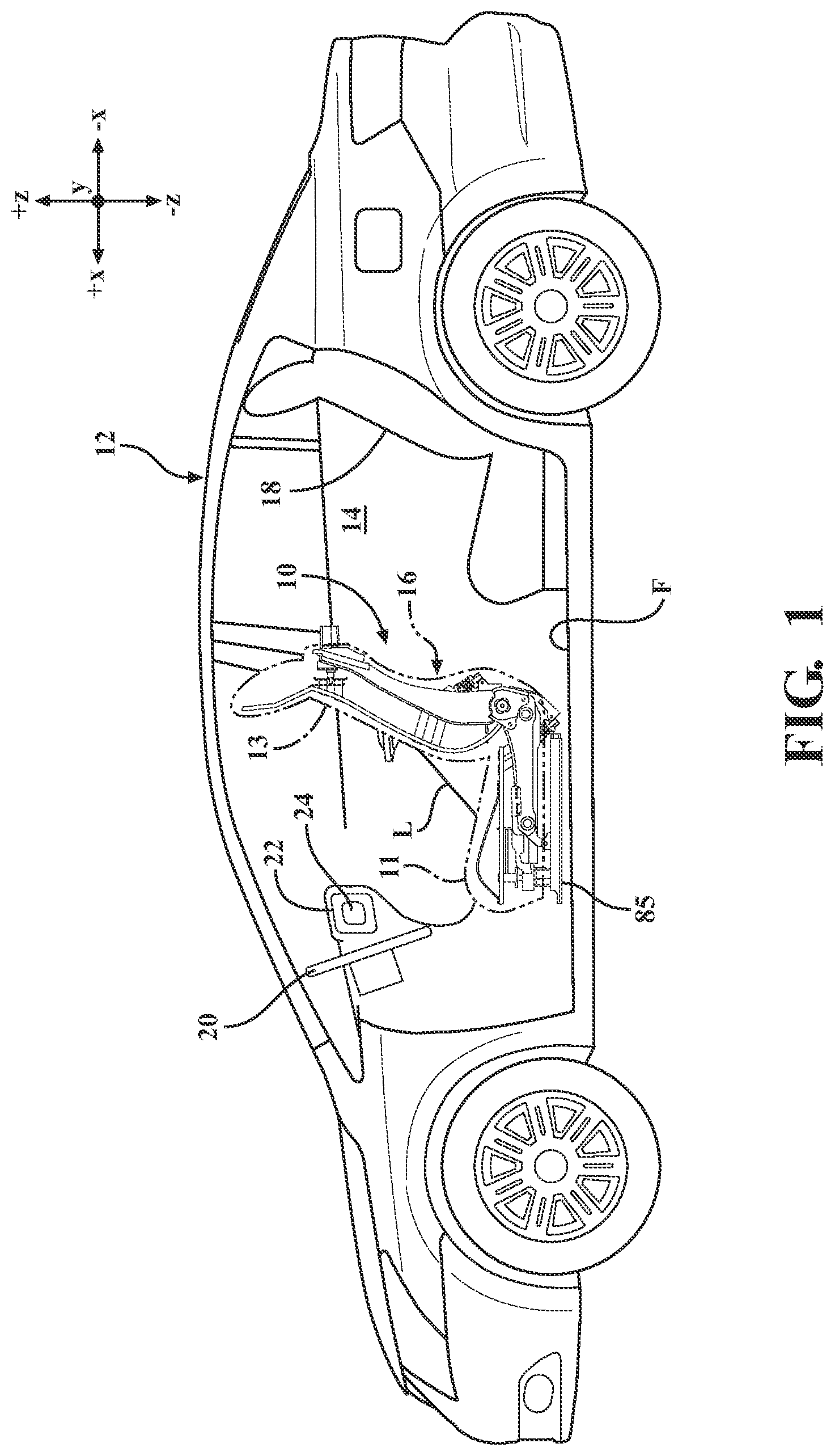 Patent US12552297 — Locator brackets for fluid reservoirs, and seat assemblies and vehicle including the same — Figure 1