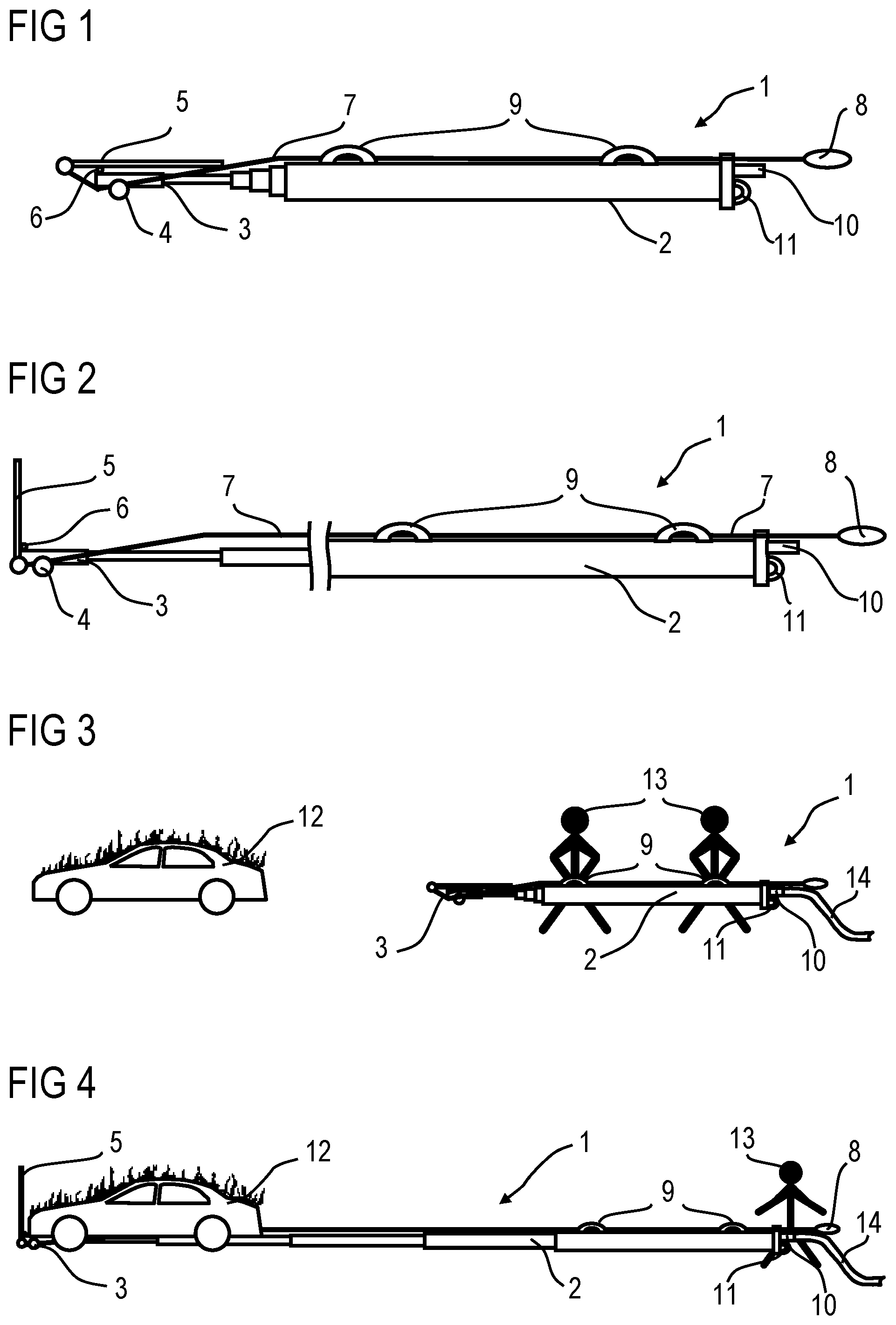 Patent US12552306 — Device for salvaging a motor vehicle — Figure 1