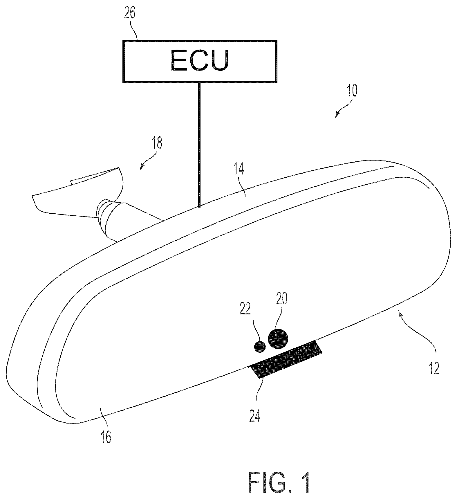 Patent US12552316 — Vehicular mirror control system — Figure 1