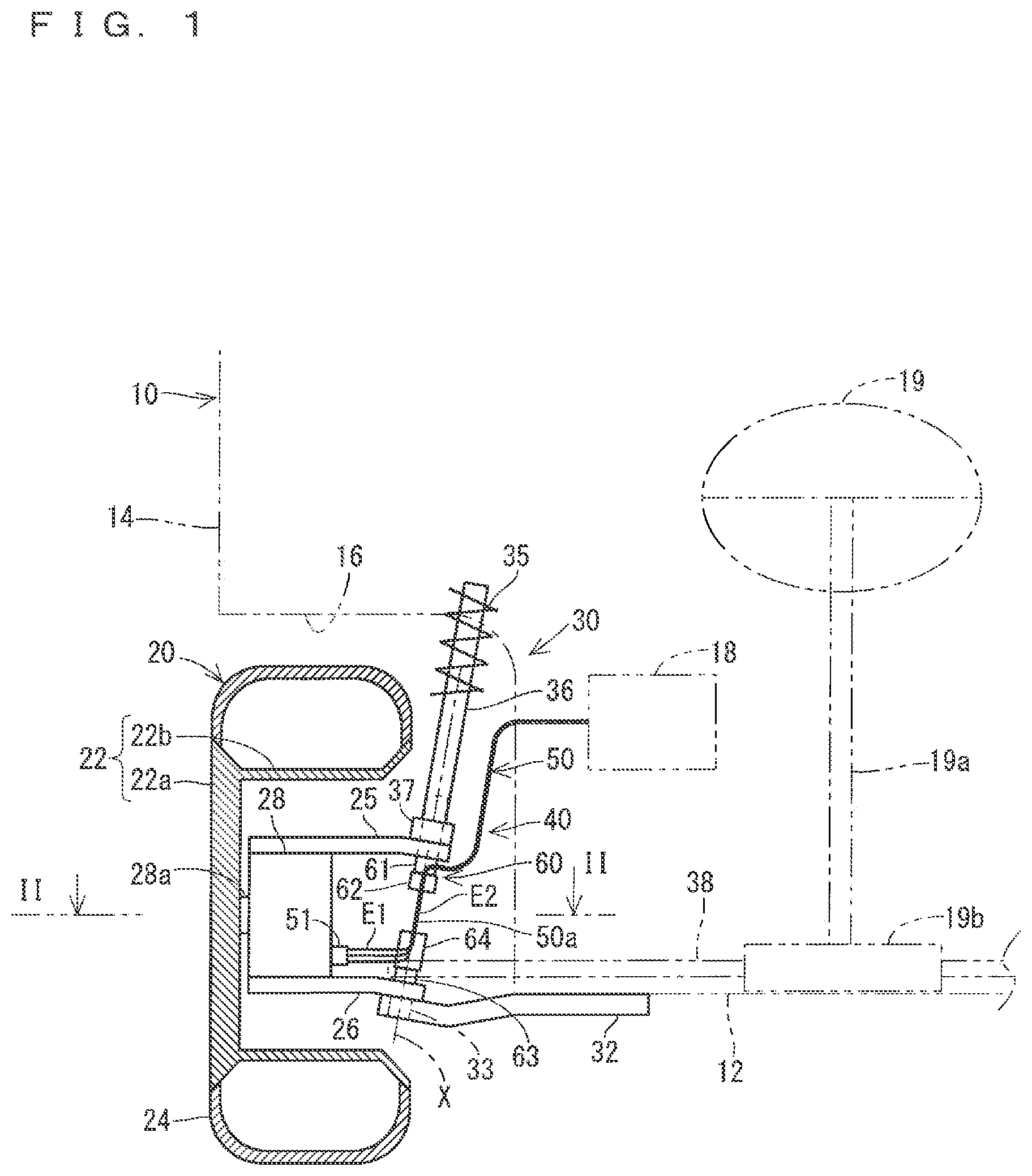 Patent US12552336 Figure 1 – Undercarriage wiring module and routing structure of undercarriage wiring module