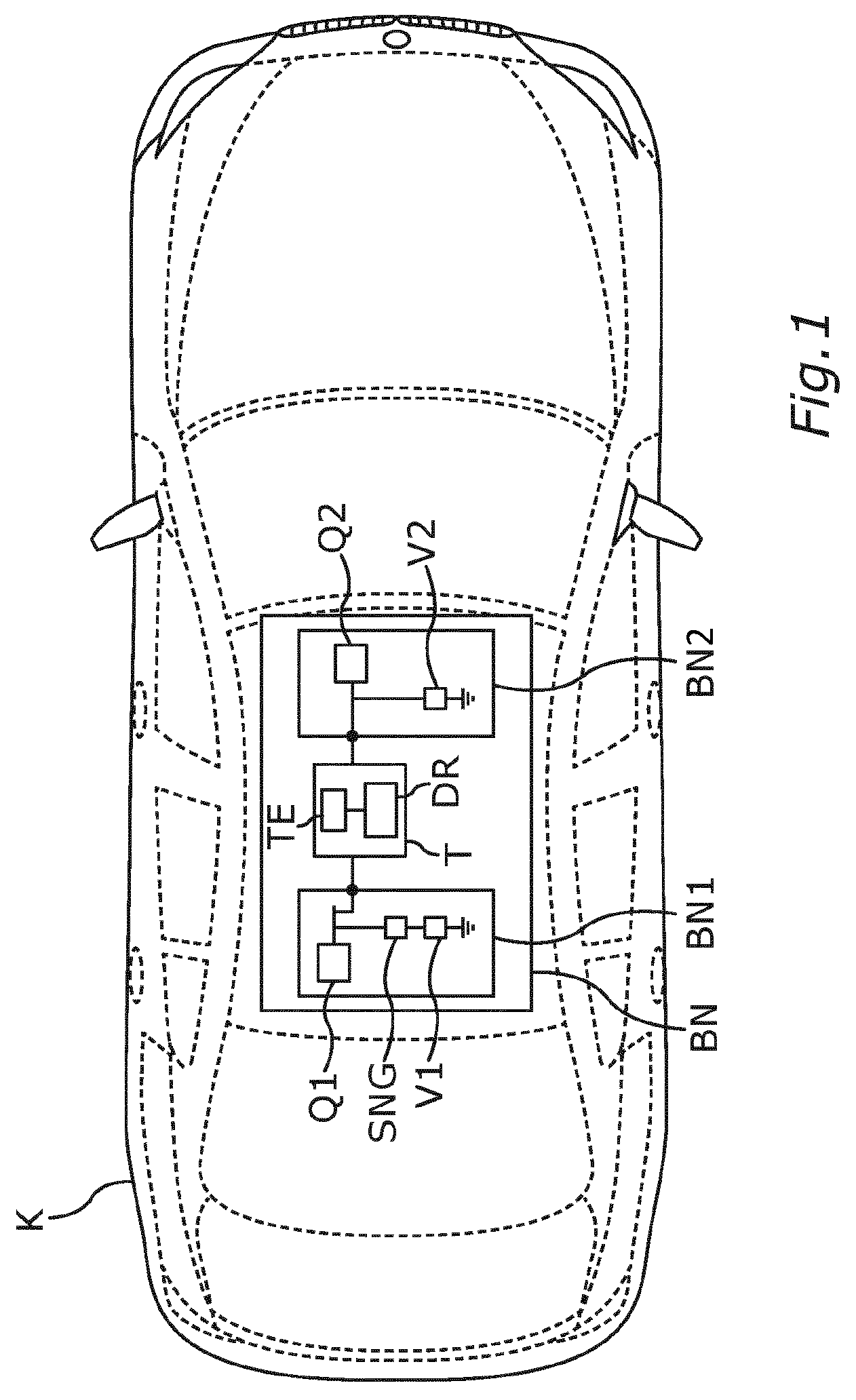 Patent US12552337 — Disconnecting device and power supply network for a motor vehicle — Figure 1