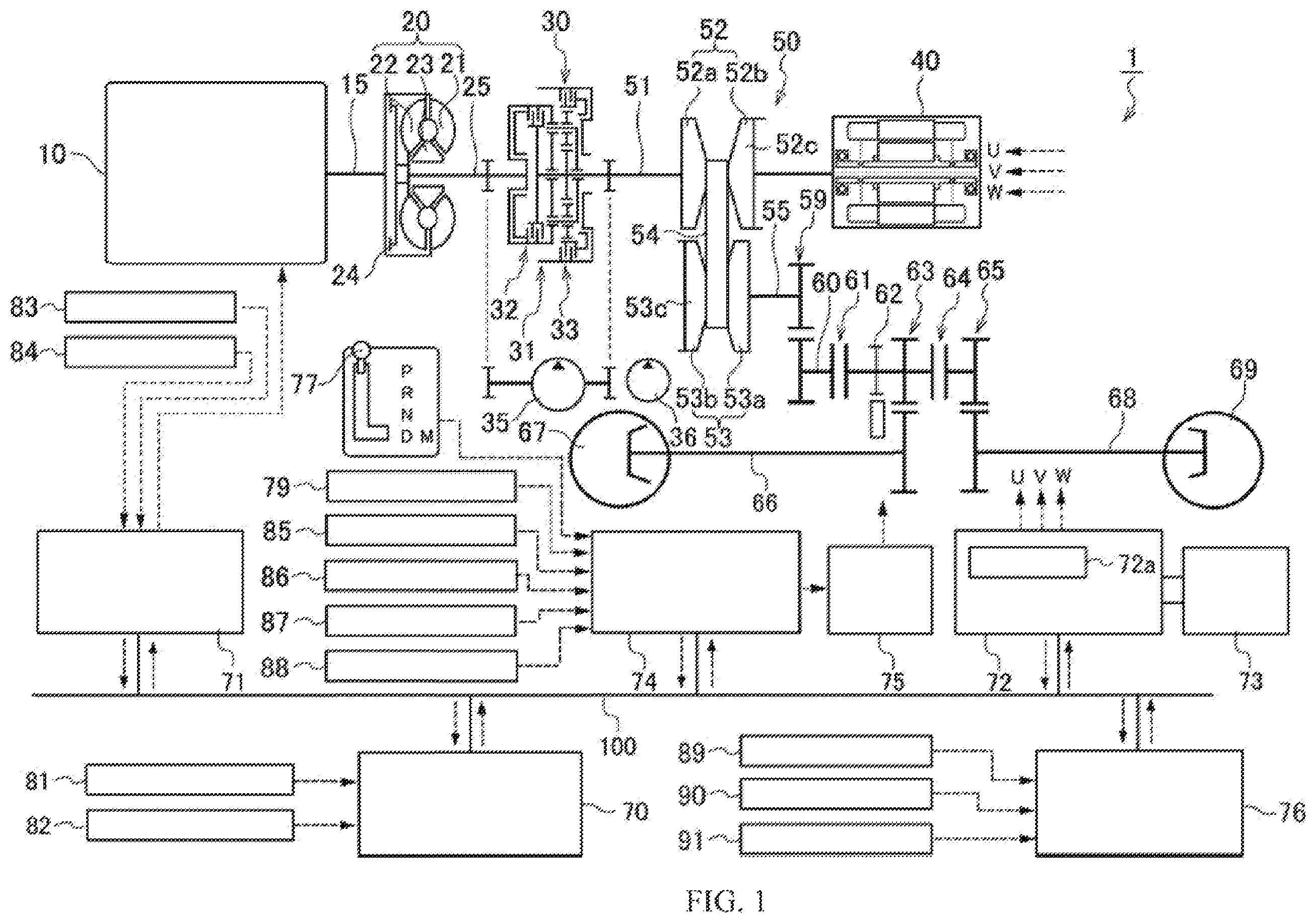 Patent US12552361 — Hybrid vehicle — Figure 1