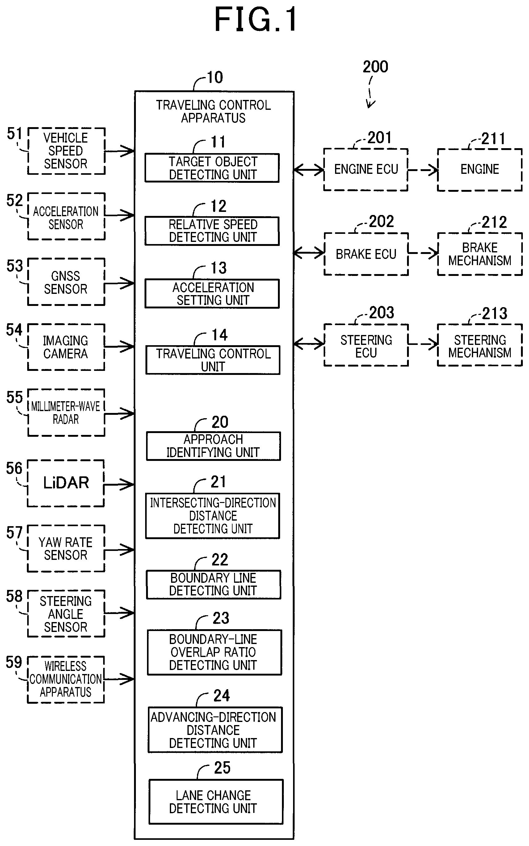 Patent US12552380 — Traveling control apparatus — Figure 1