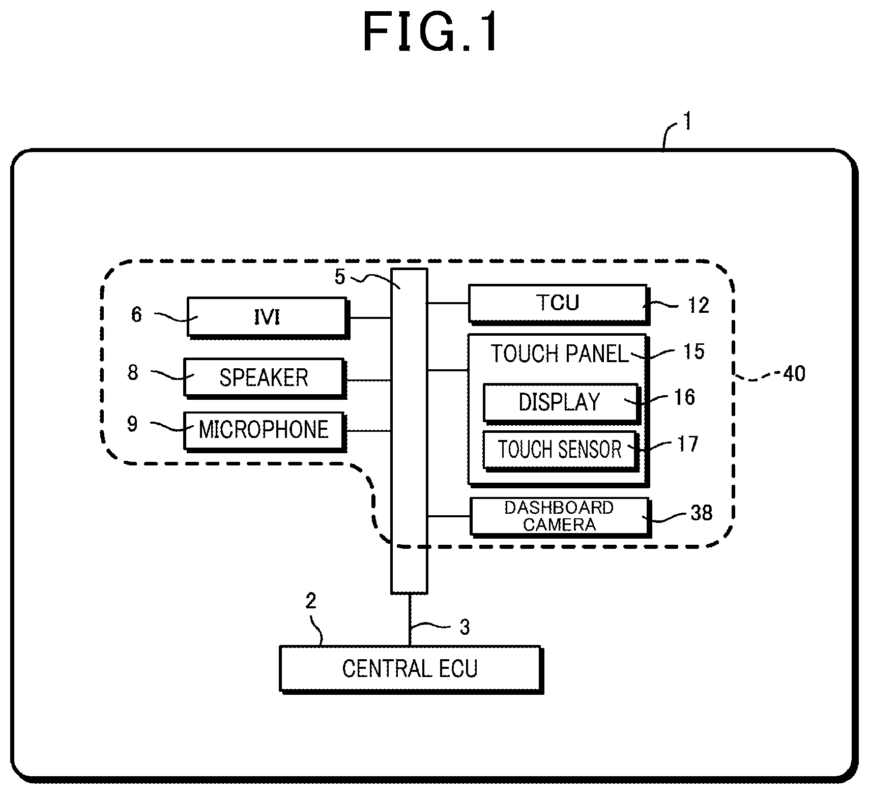 Patent US12552391 Figure 1 – Information processing system mounted on a vehicle and including connected dashboard camera, in-vehicle infotainment, microphone, and speaker, and information processing method