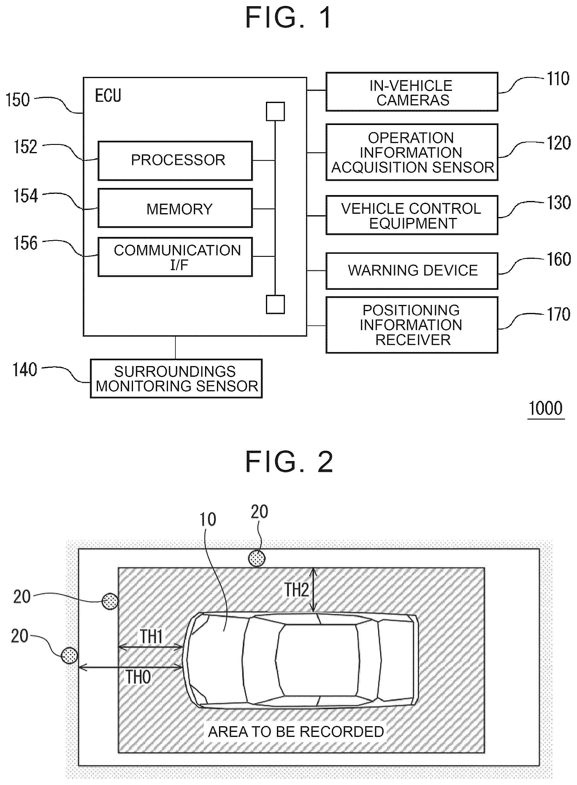 Patent US12552400 — Vehicle information recording system — Figure 1