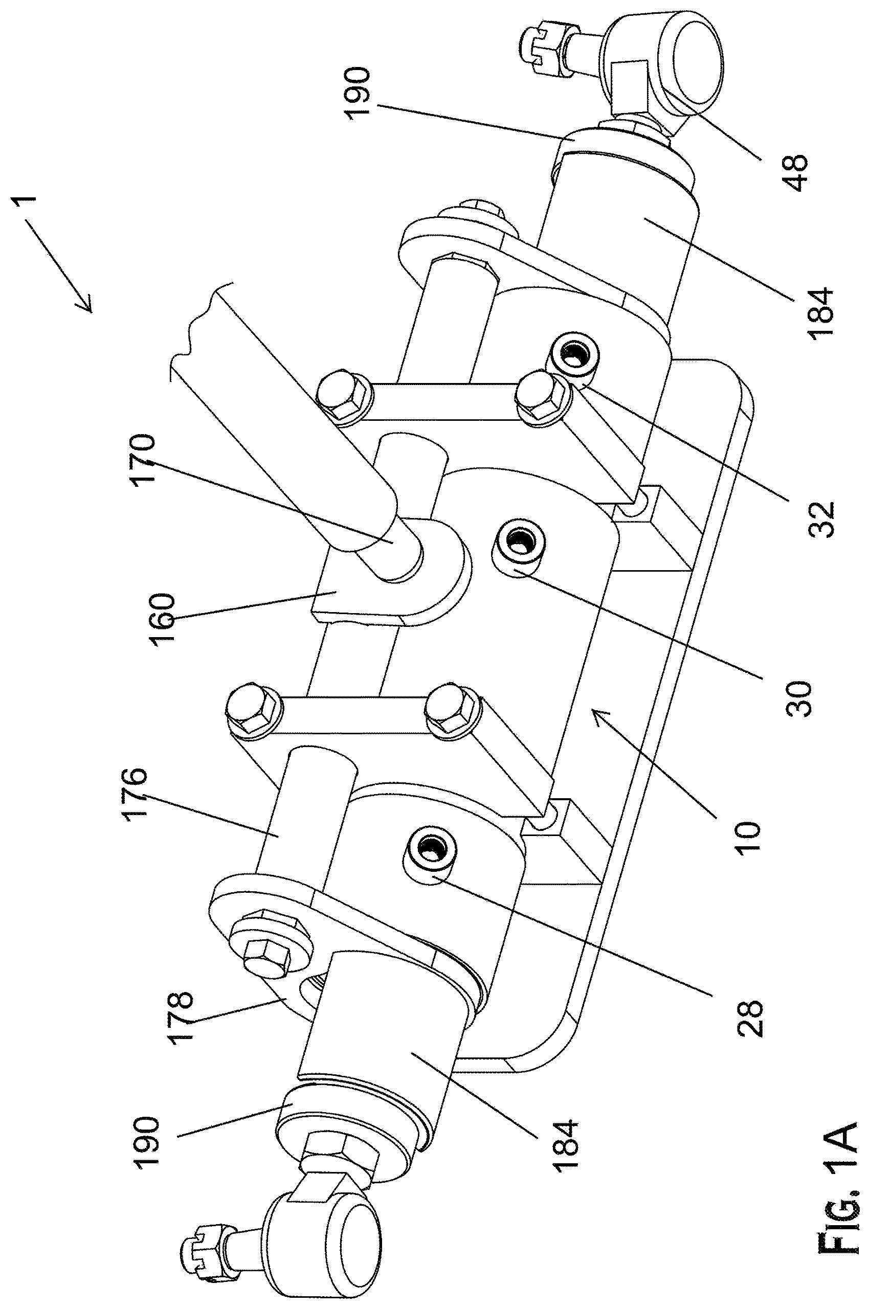 Patent US12552444 Figure 1 – Steering assembly system with self-centering aspect