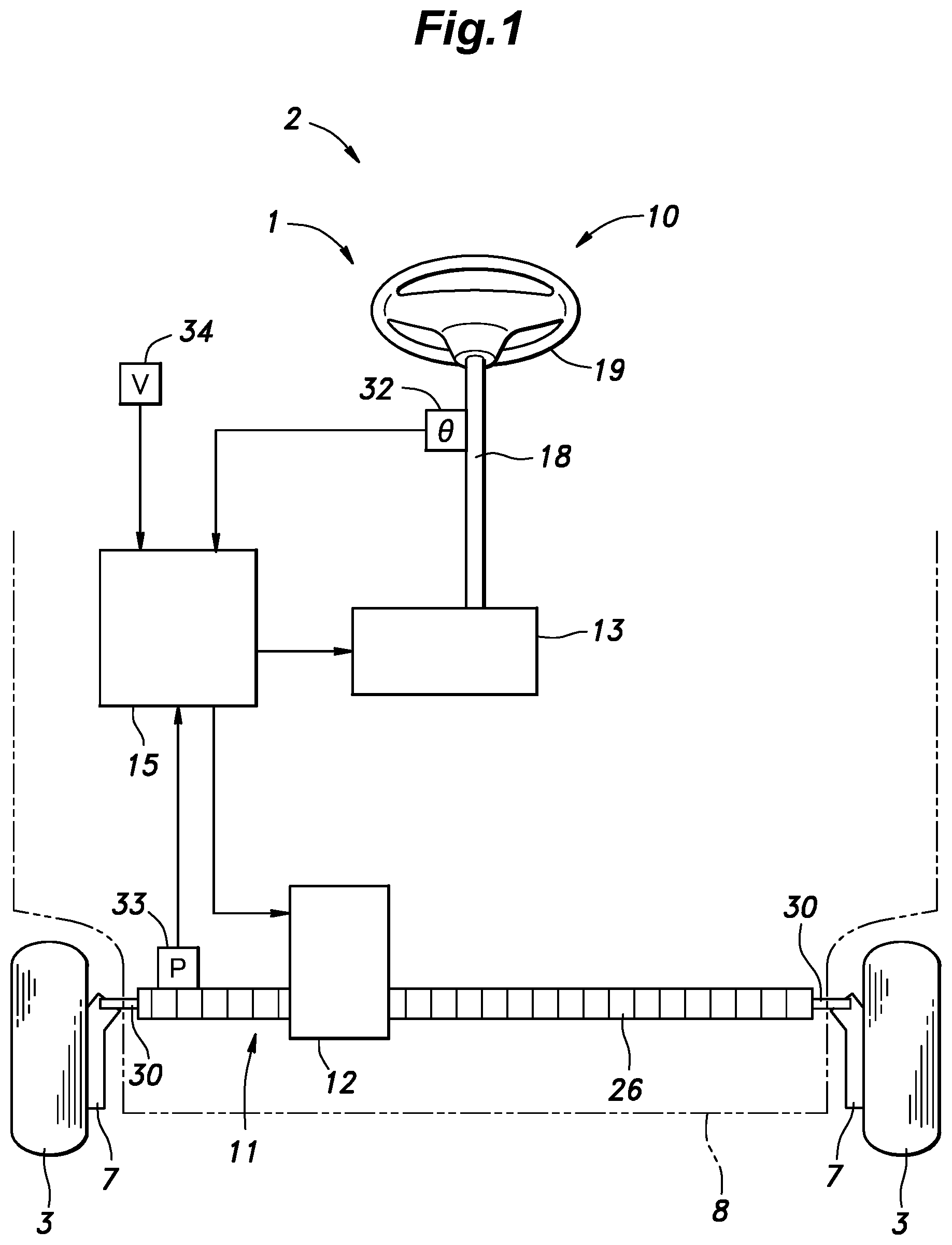 Patent US12552450 — Steering system for vehicle — Figure 1