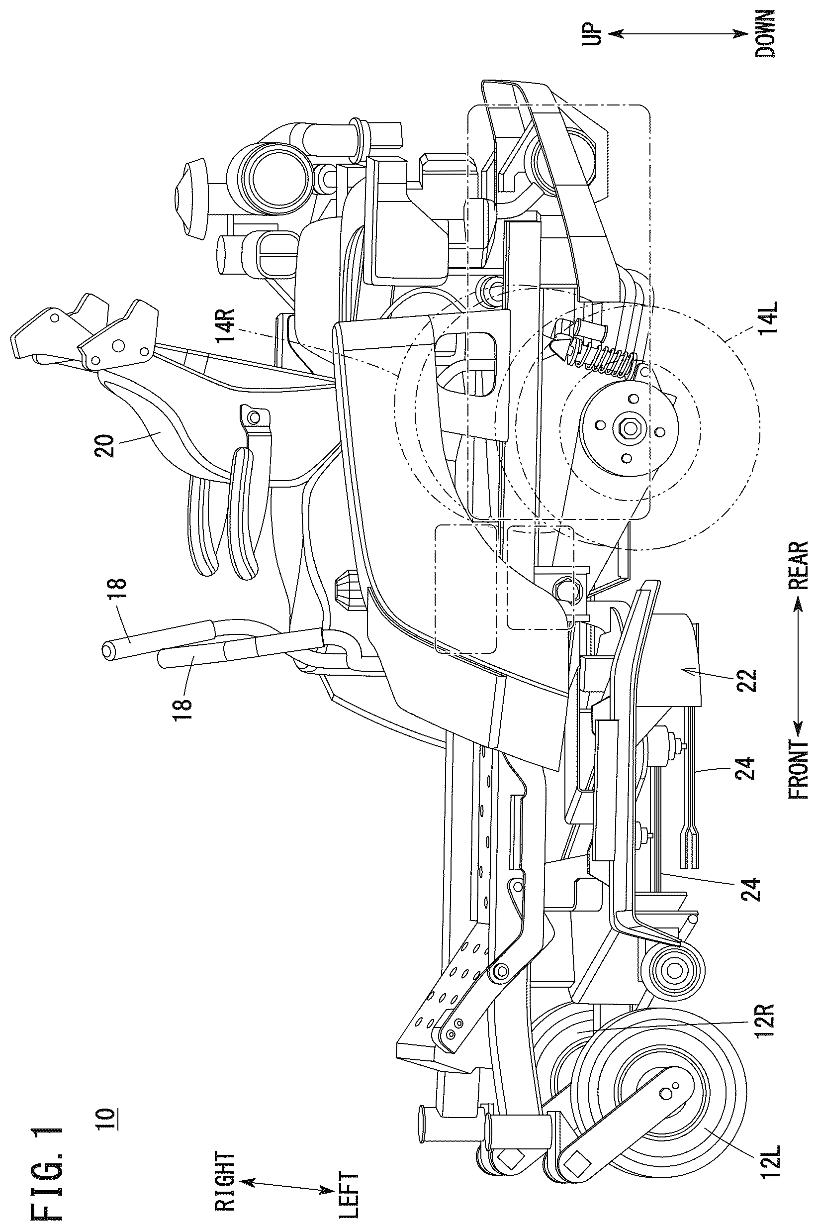 Patent US12552454 Figure 1 – Vehicle control device, vehicle, and vehicle control method