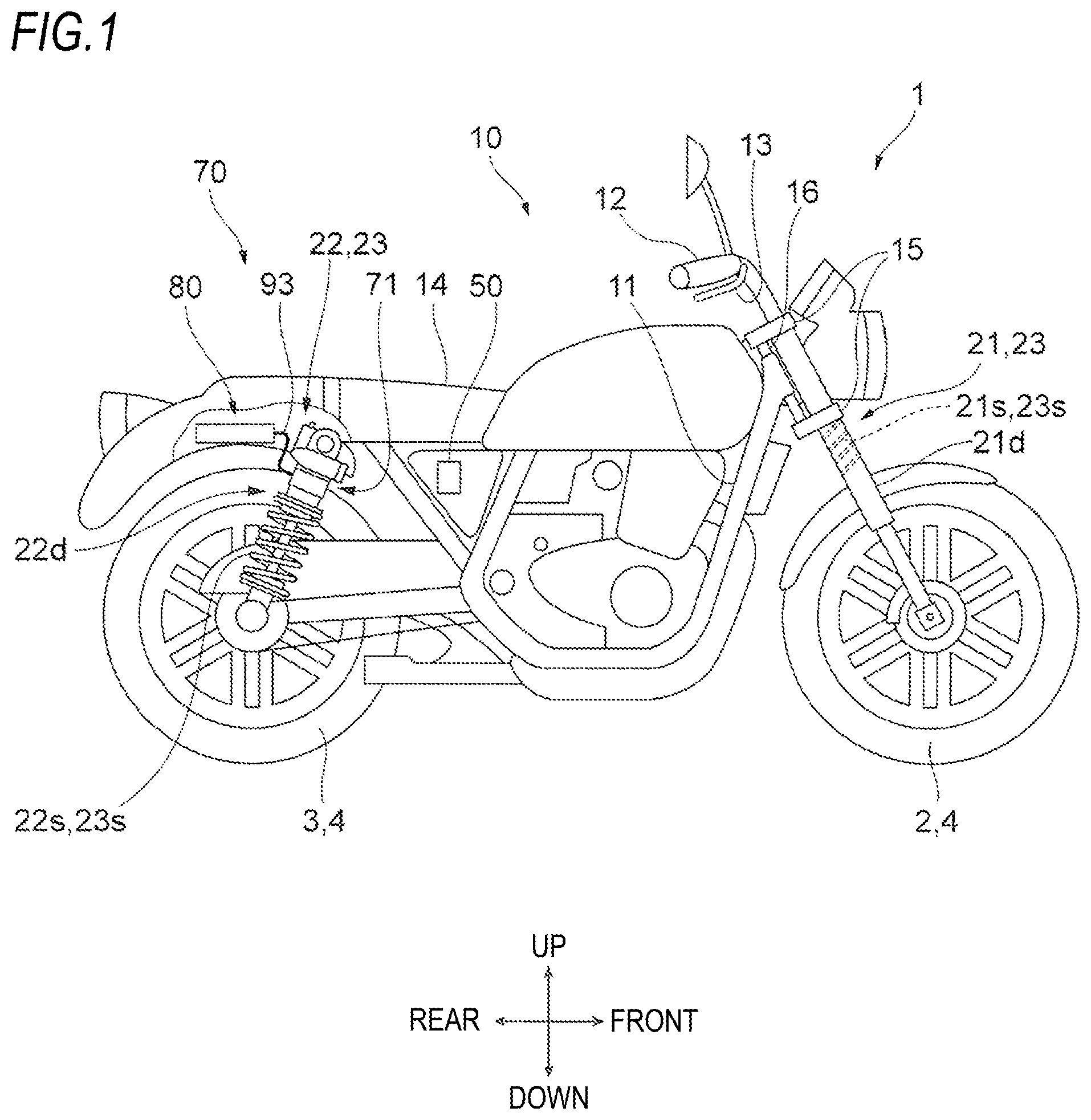 Patent US12552489 — Motor control method, fluid supply device, vehicle height adjustment device, and saddle-type vehicle — Figure 1