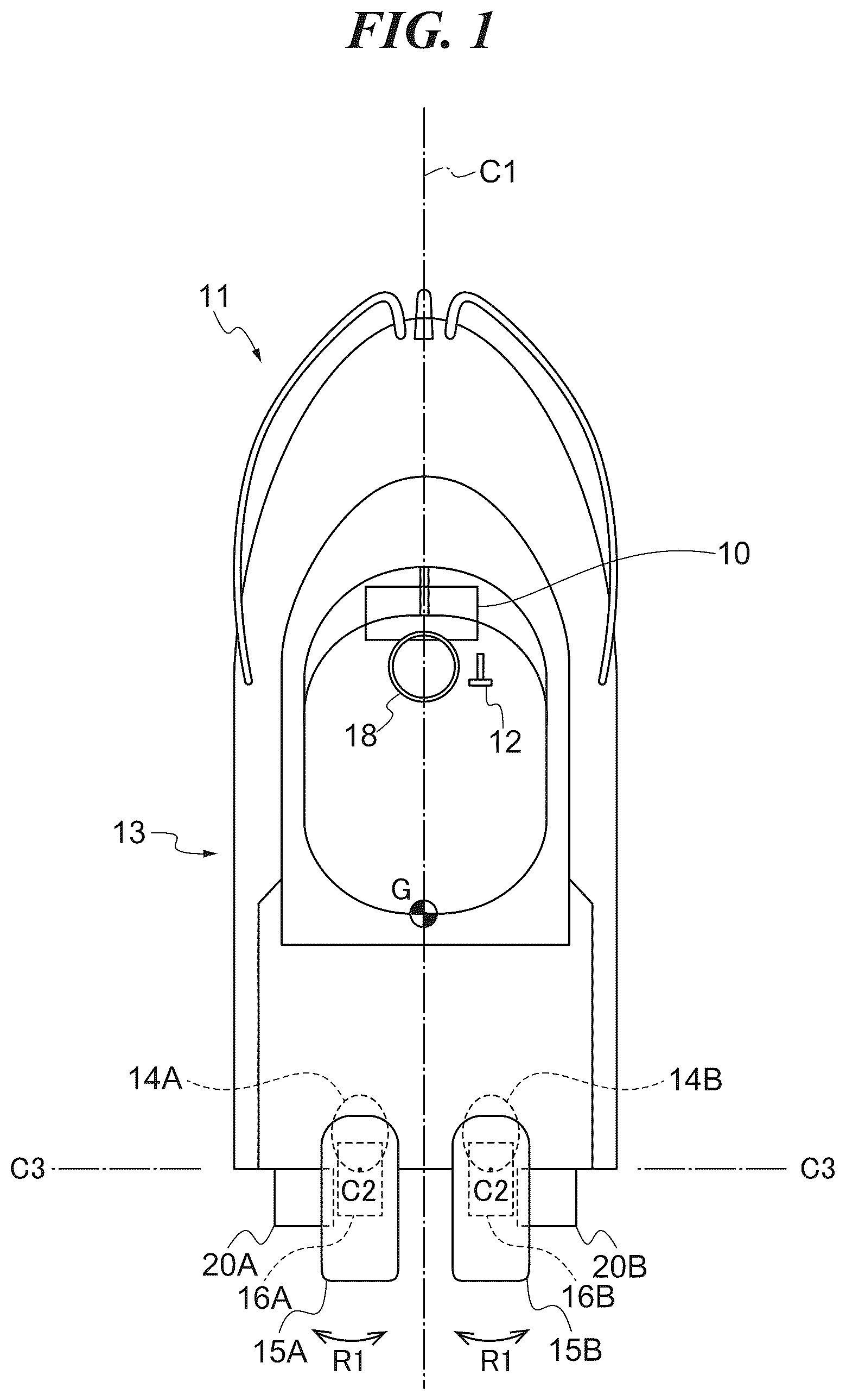 Patent US12552506 — Marine vessel and control apparatus for marine vessel — Figure 1