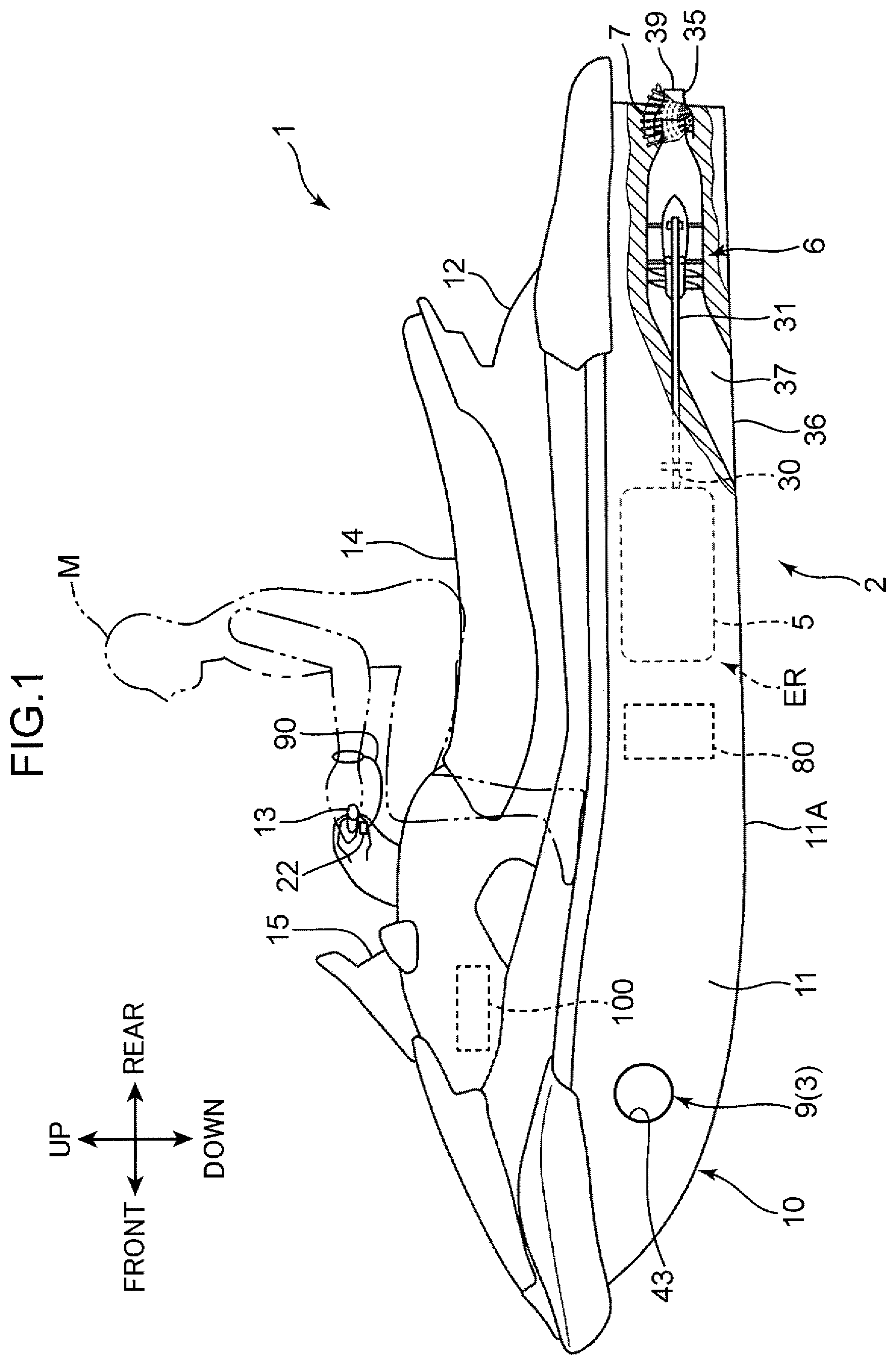 Patent US12552509 — Jet propulsion boat thrust control system — Figure 1