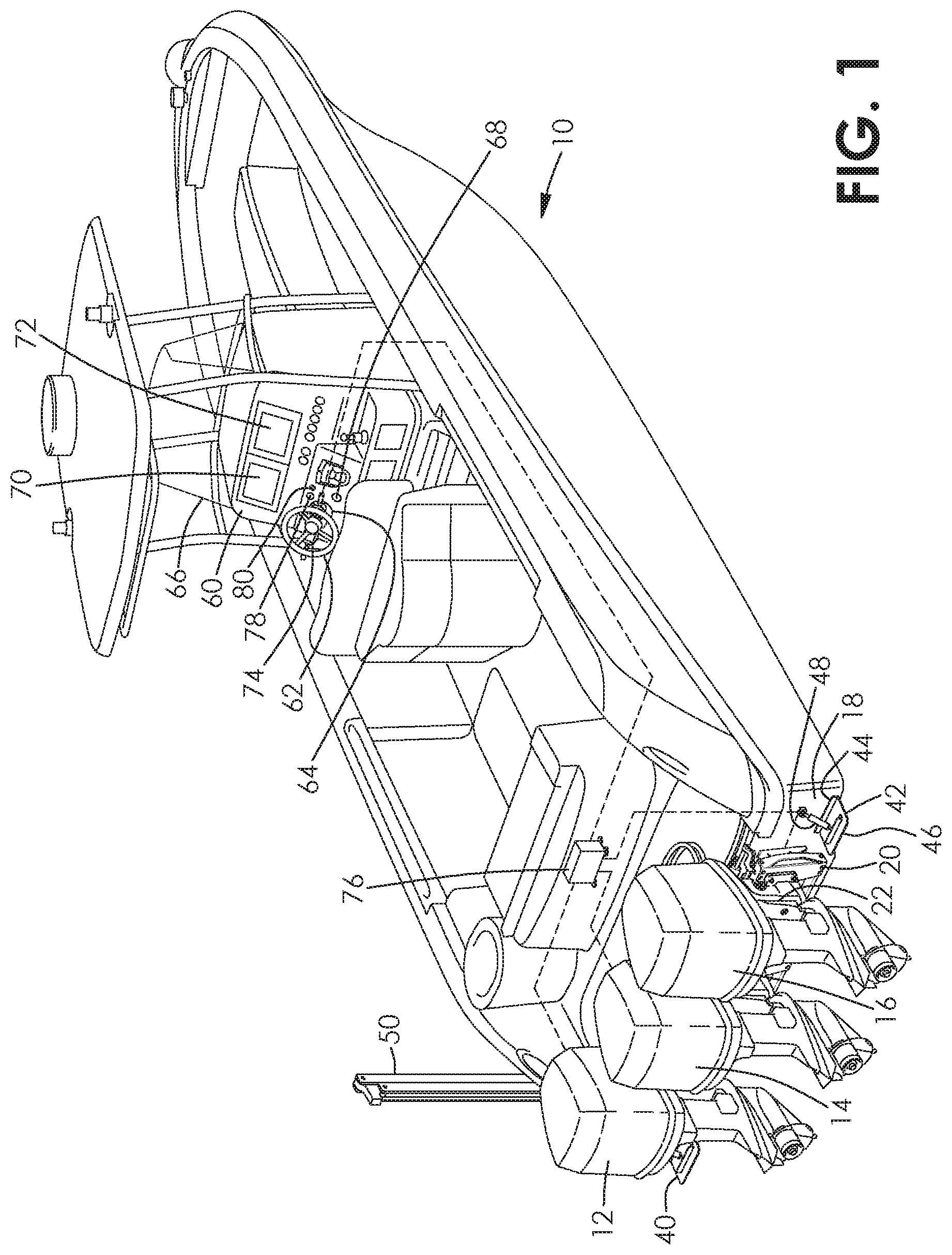 Patent US12552513 — System for controlling a marine vessel using a single operator command — Figure 1