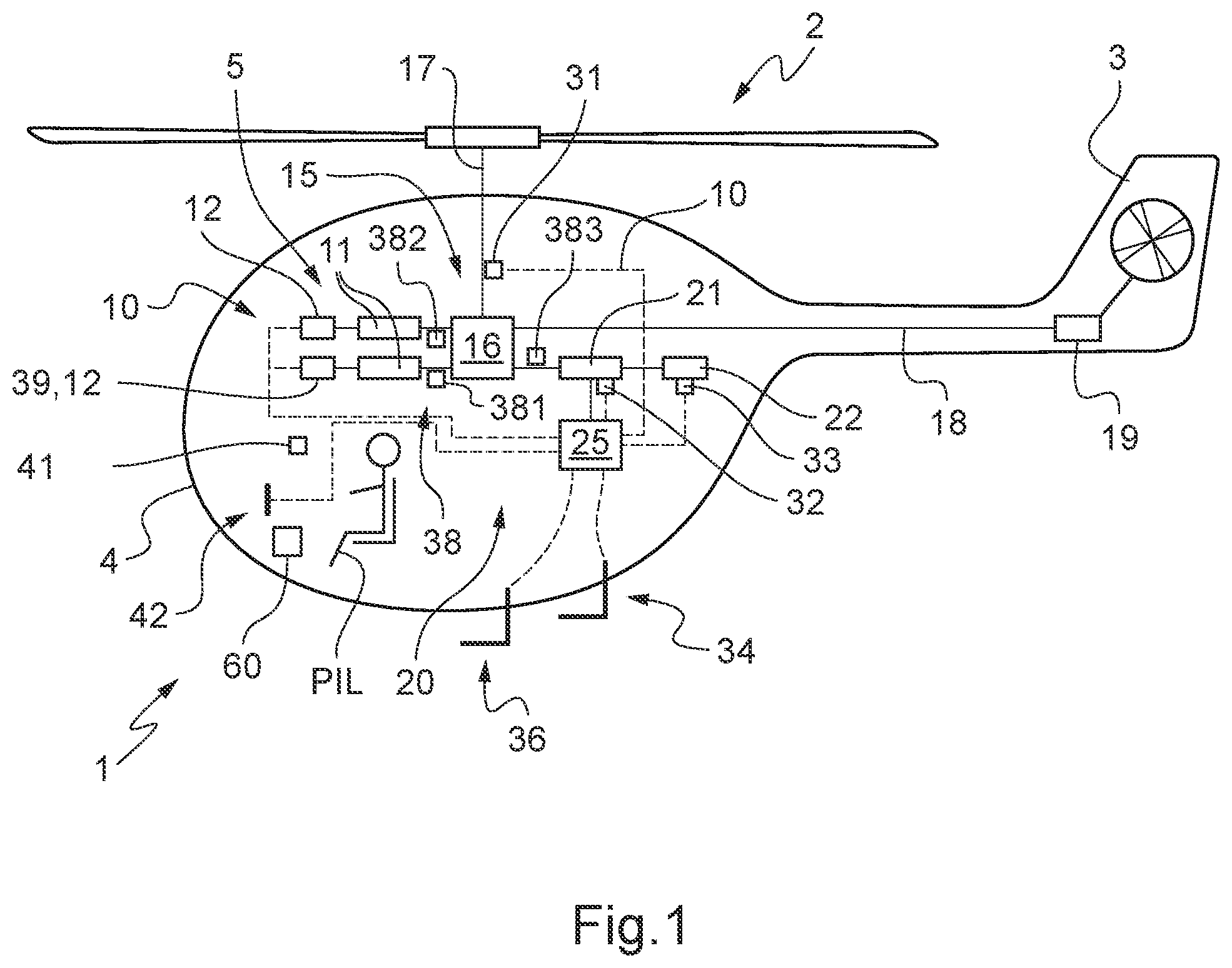 Patent US12552524 — Method and device for controlling a thermal and electrical power plant for a rotorcraft — Figure 1