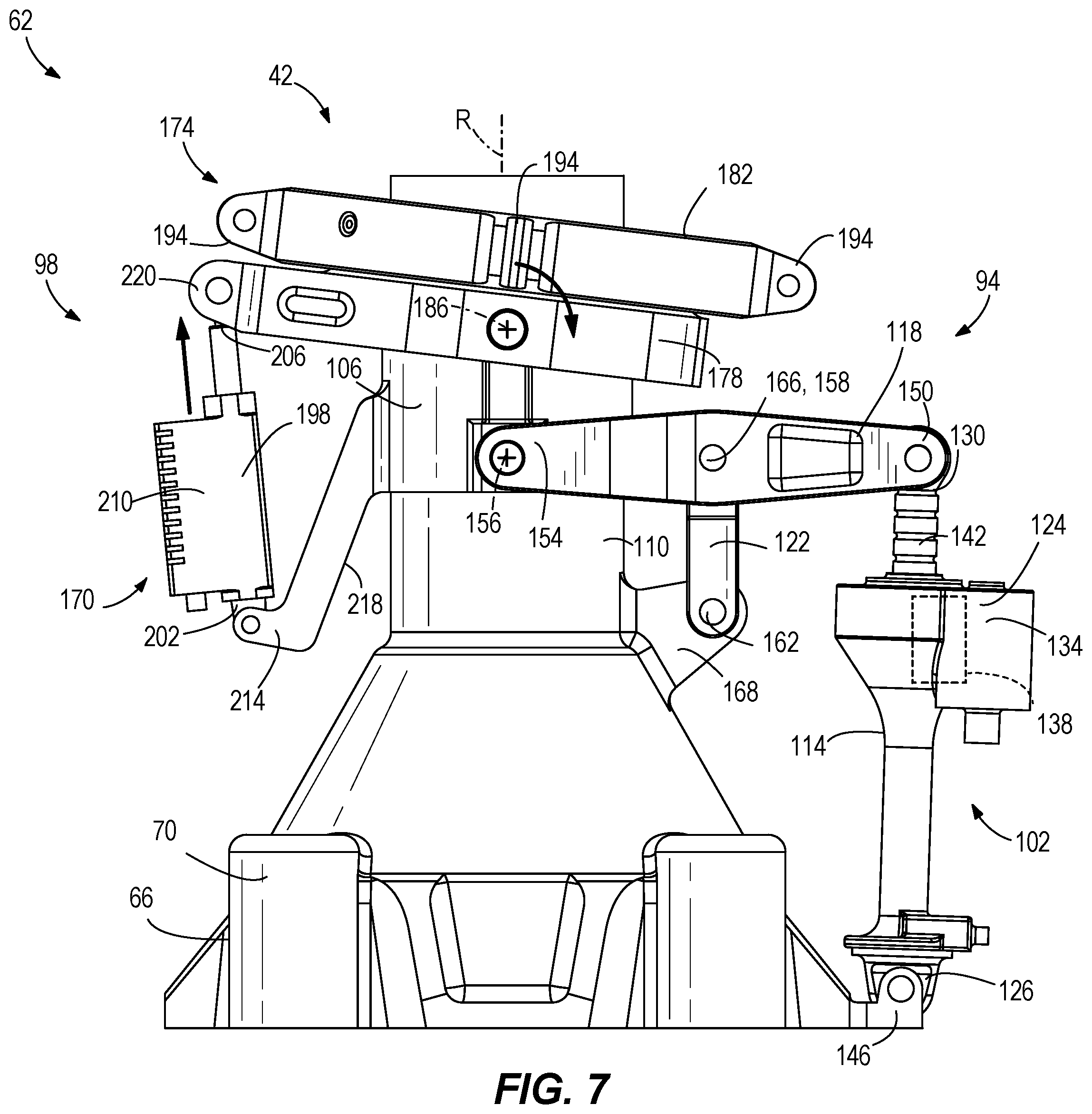 Patent US12552526 Figure 7 – Rotor control for a convertible aircraft