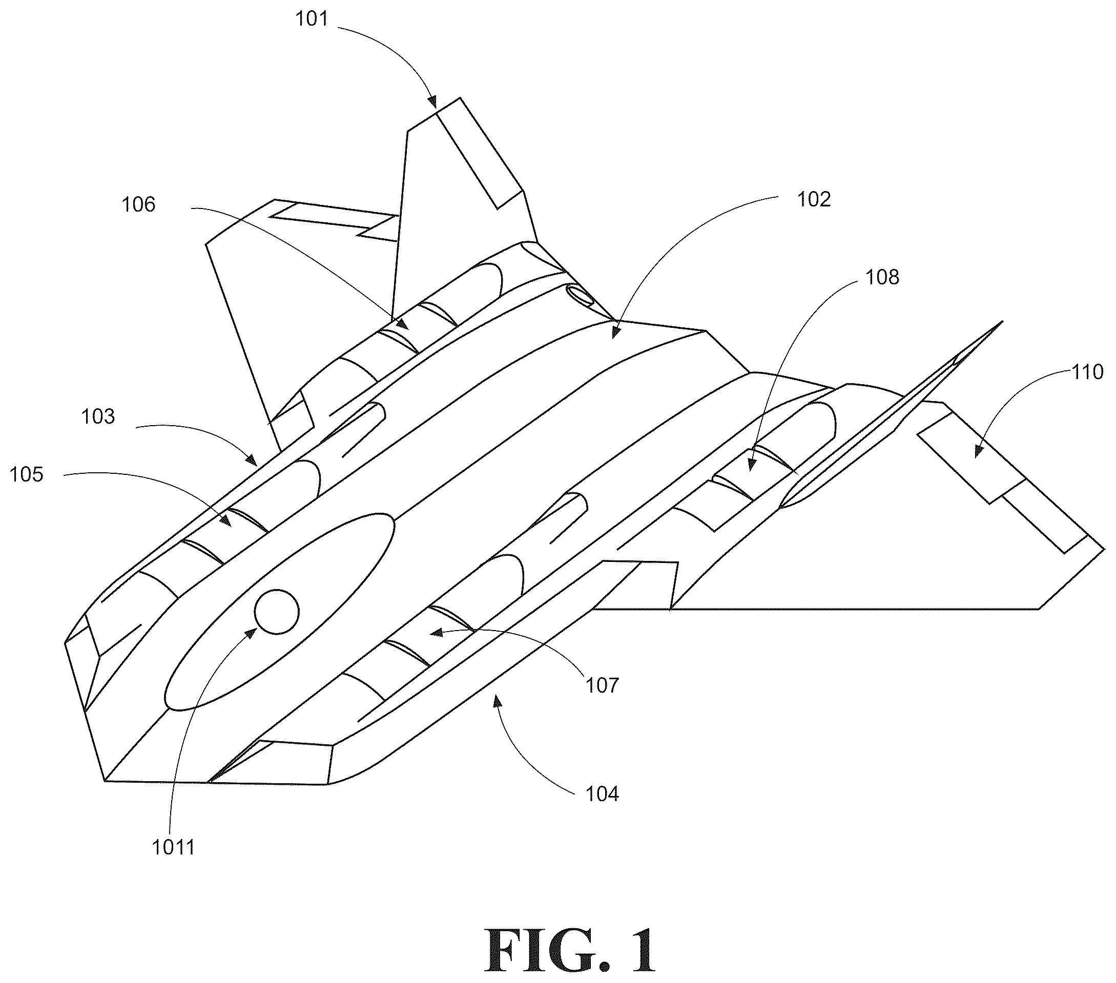 Patent US12552530 — Vertical take-off and landing aircraft and methods of taking-off, landing, high speed flight, and aircraft control — Figure 1