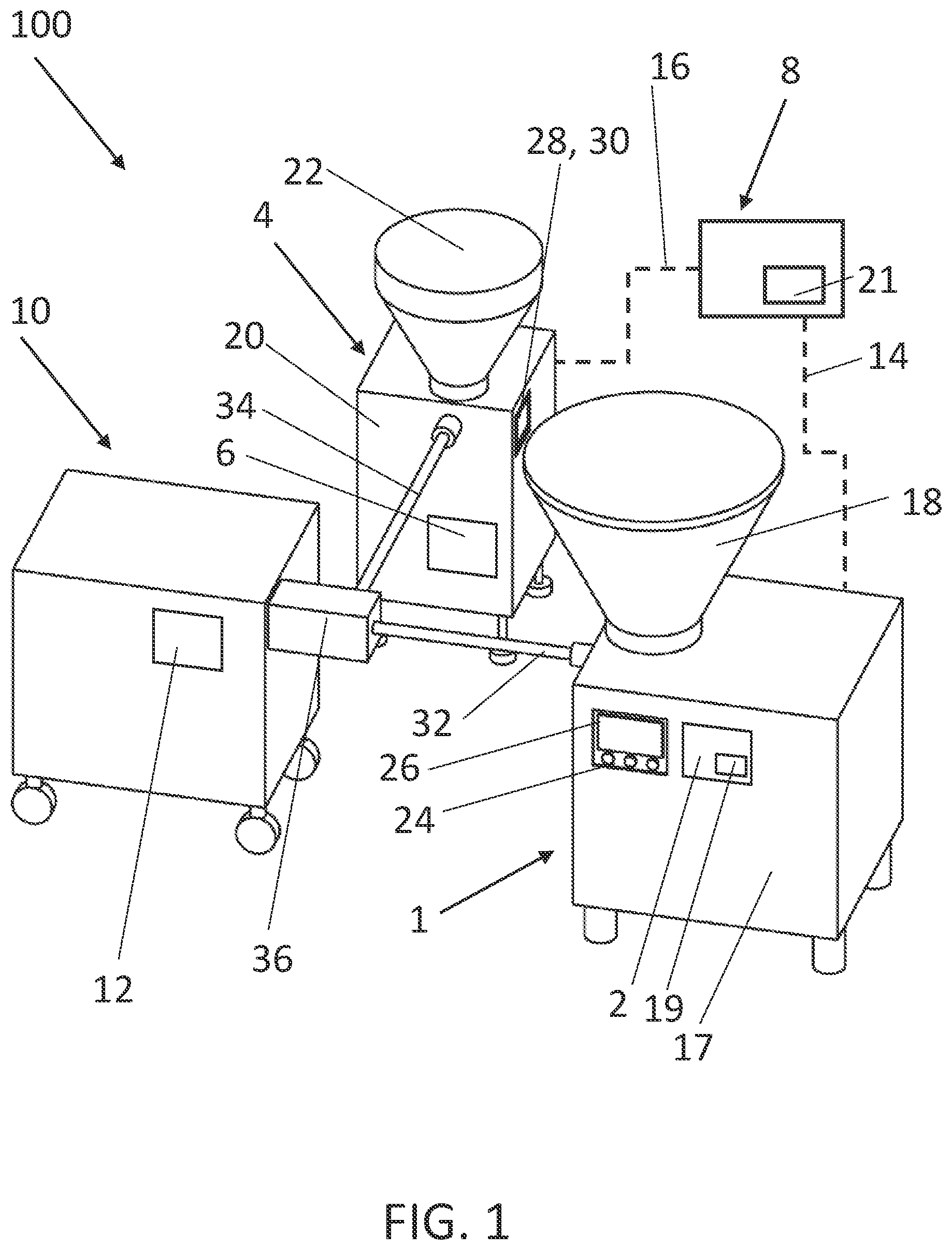 Patent US12552570 — Filling line for producing foods made of a pasty mass and associated methods — Figure 1