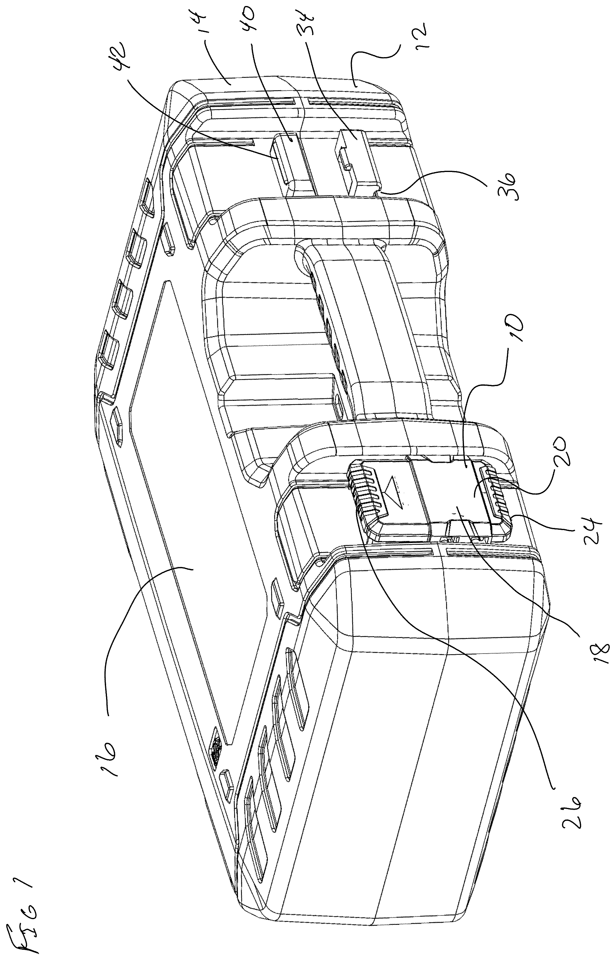 Patent US12552584 — Low profile latch — Figure 1
