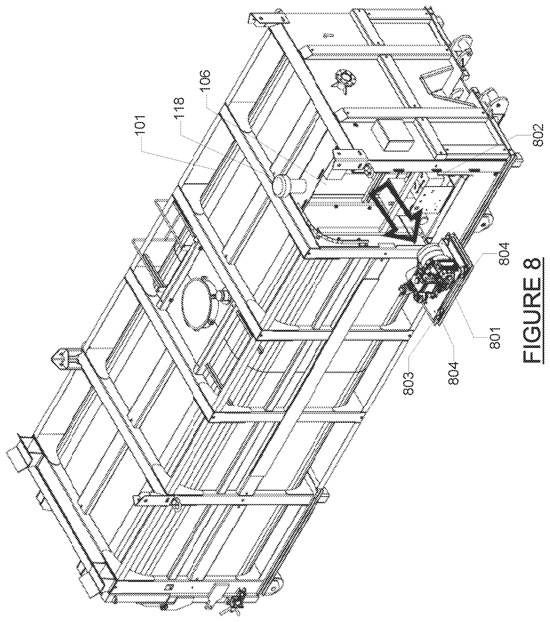 Patent US12552591 Figure 8 – Transportable self-contained cutting box