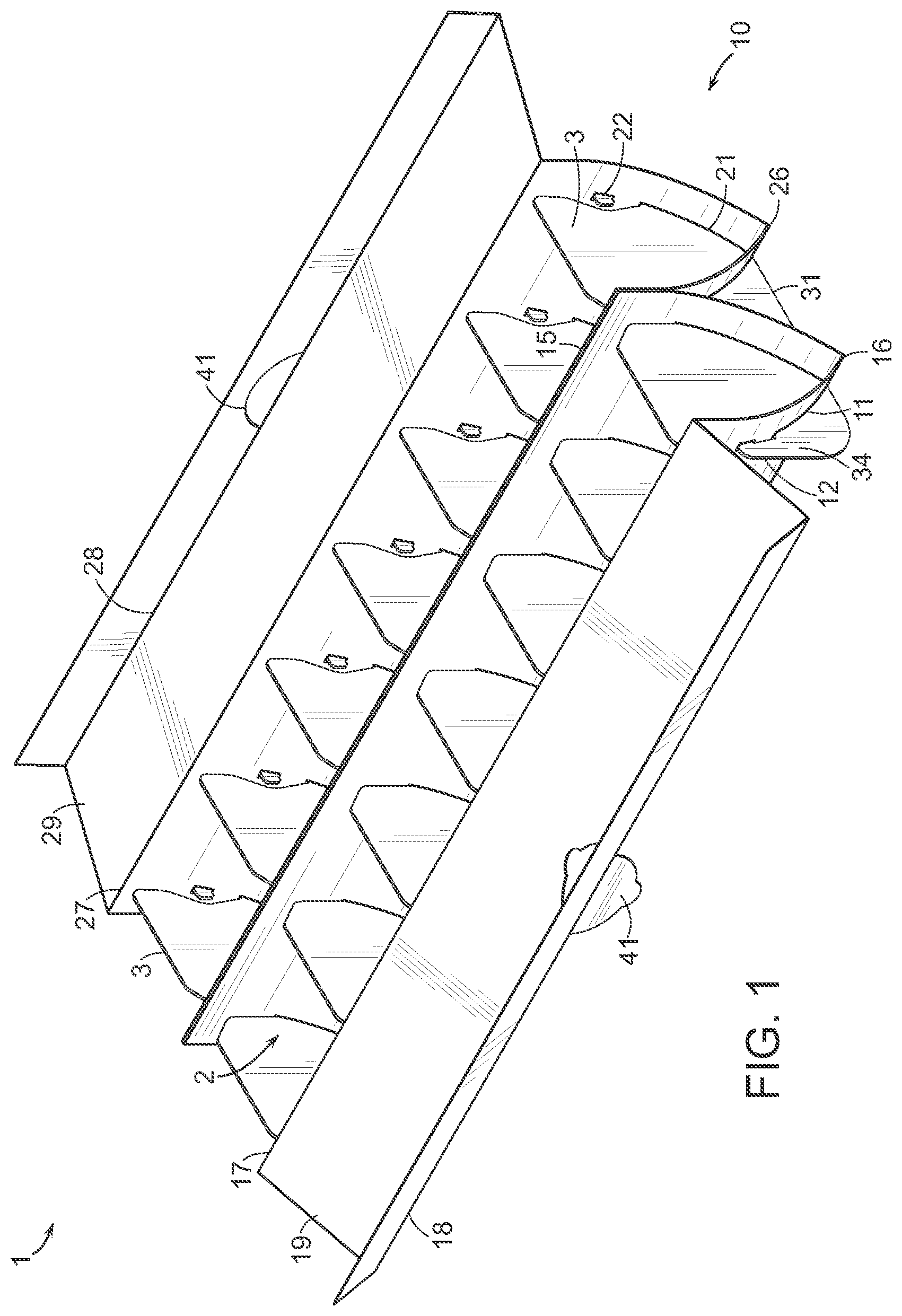 Patent US12552596 — Egg carton and formation apparatus and method — Figure 1