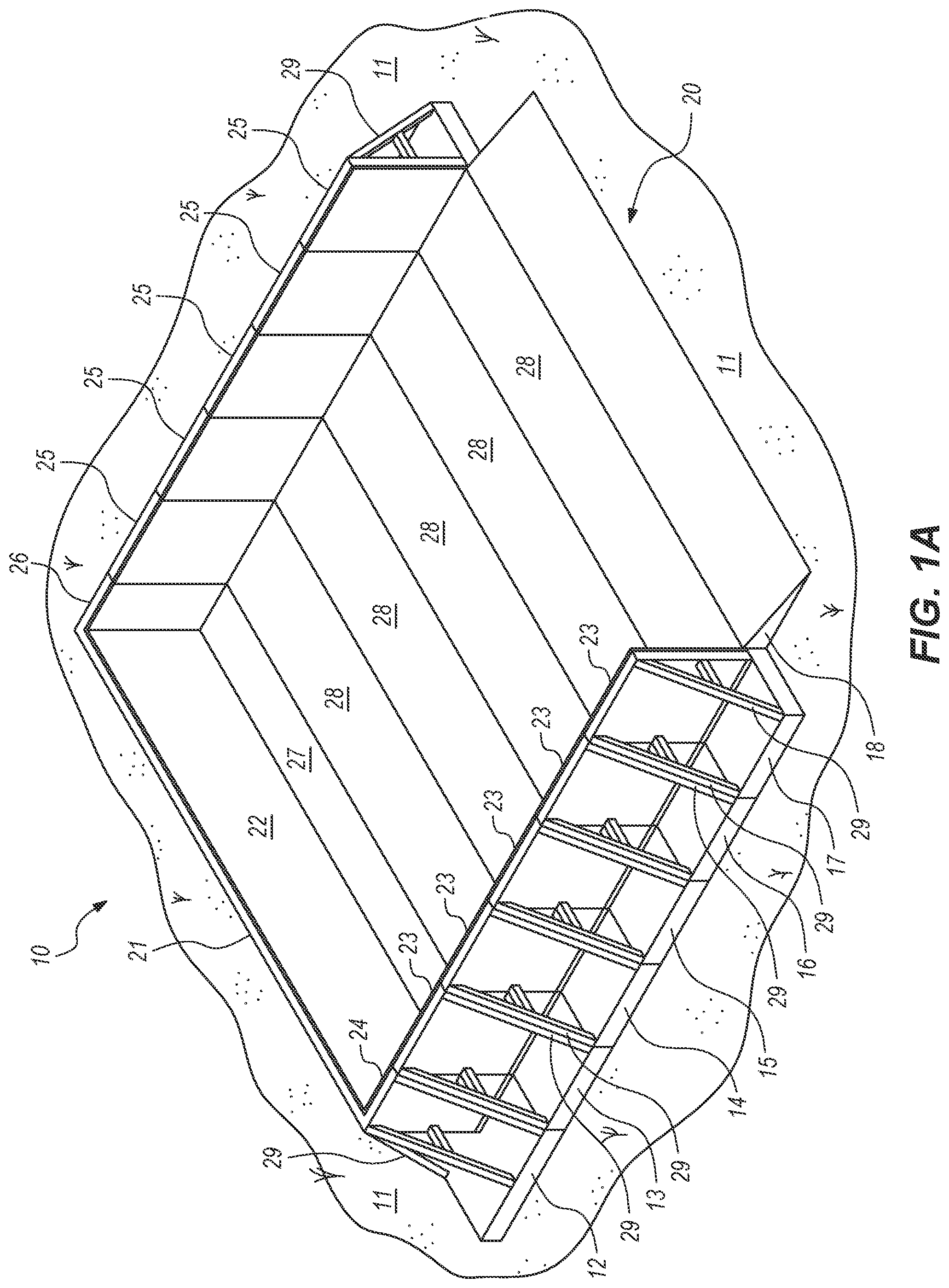 Patent US12552599 Figure 1 – Modular particulate storage system