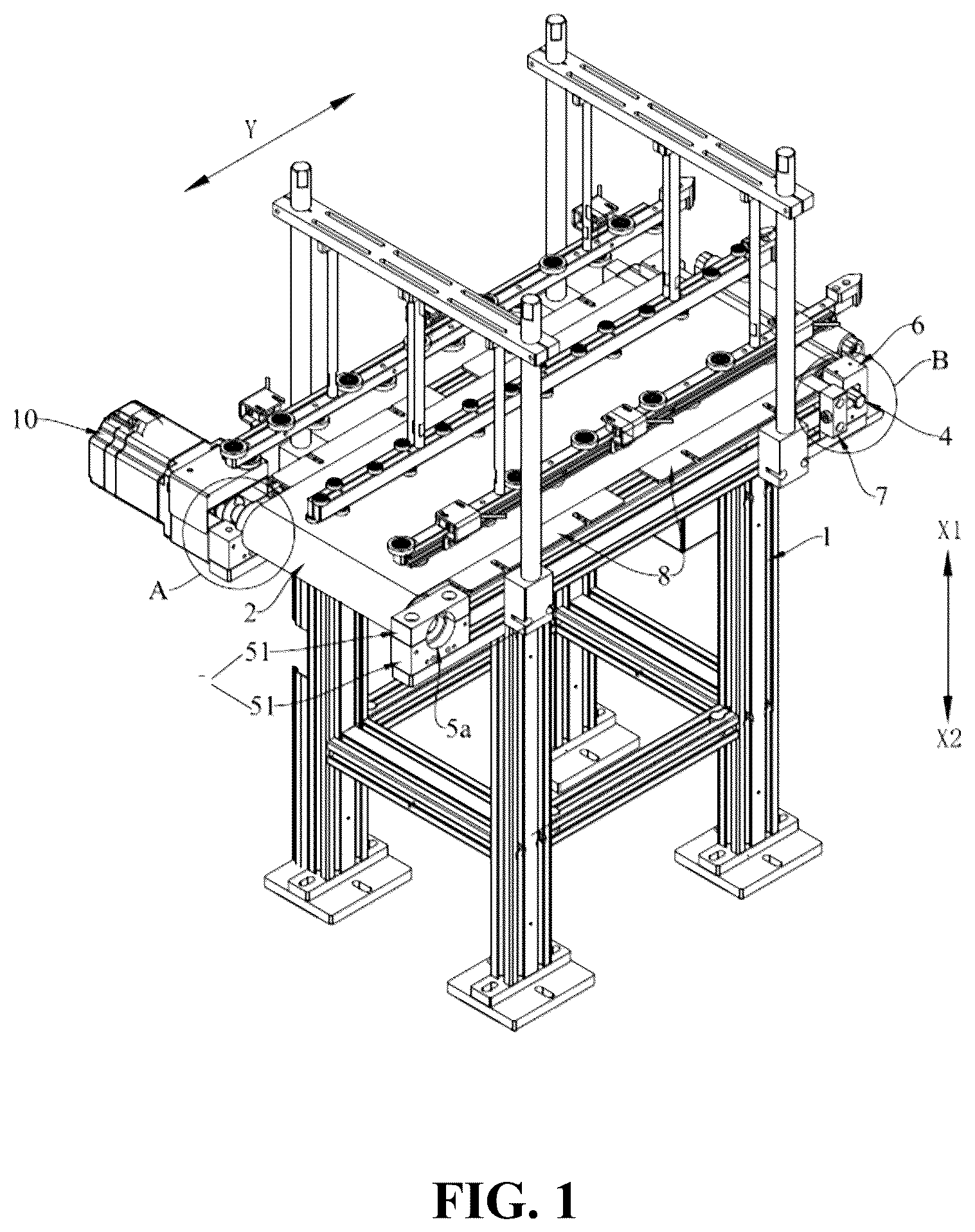 Patent US12552612 — Conveying device and production line — Figure 1