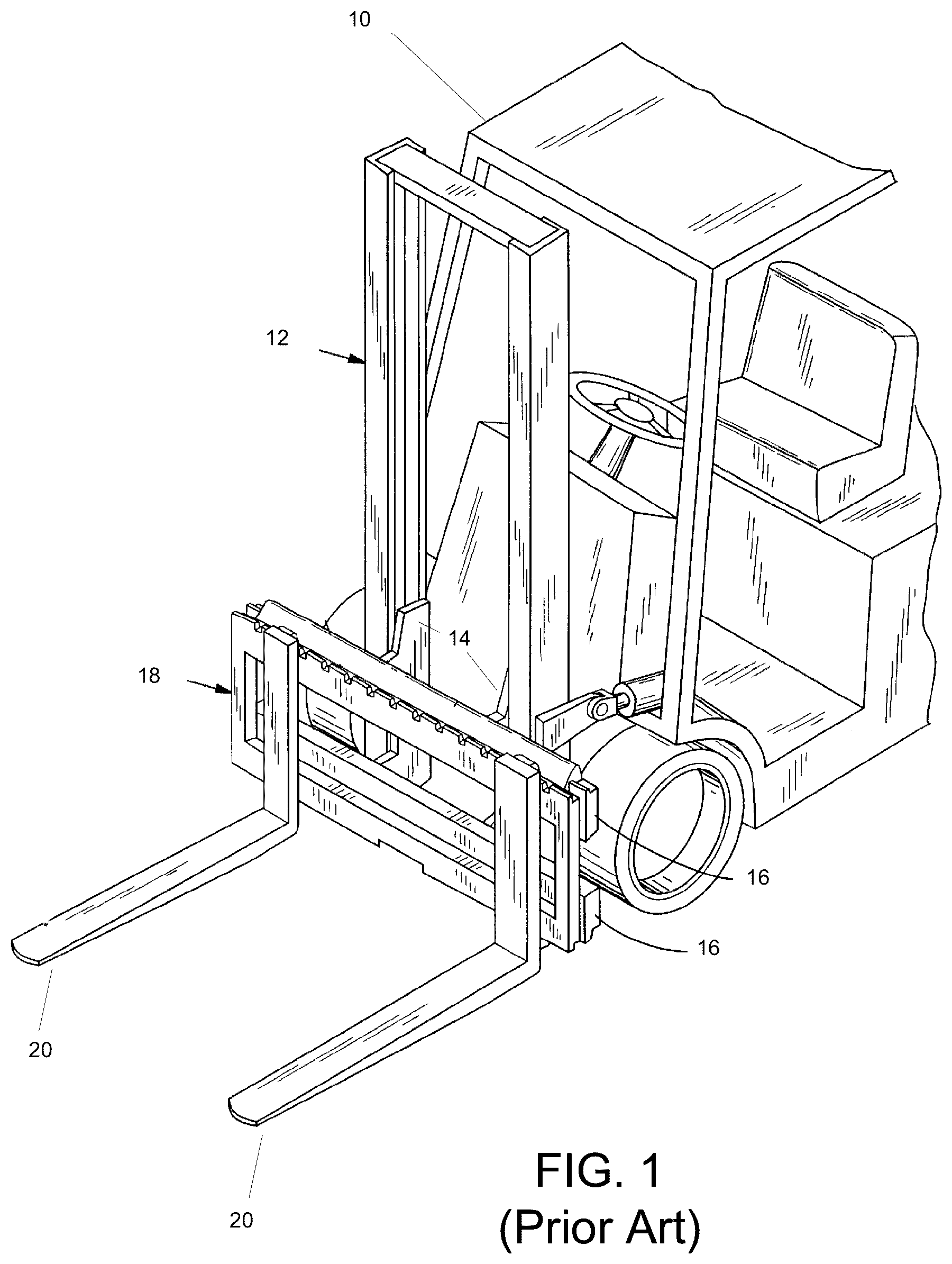 Patent US12552652 — Load handler for lift truck with segmented channel bearings — Figure 1