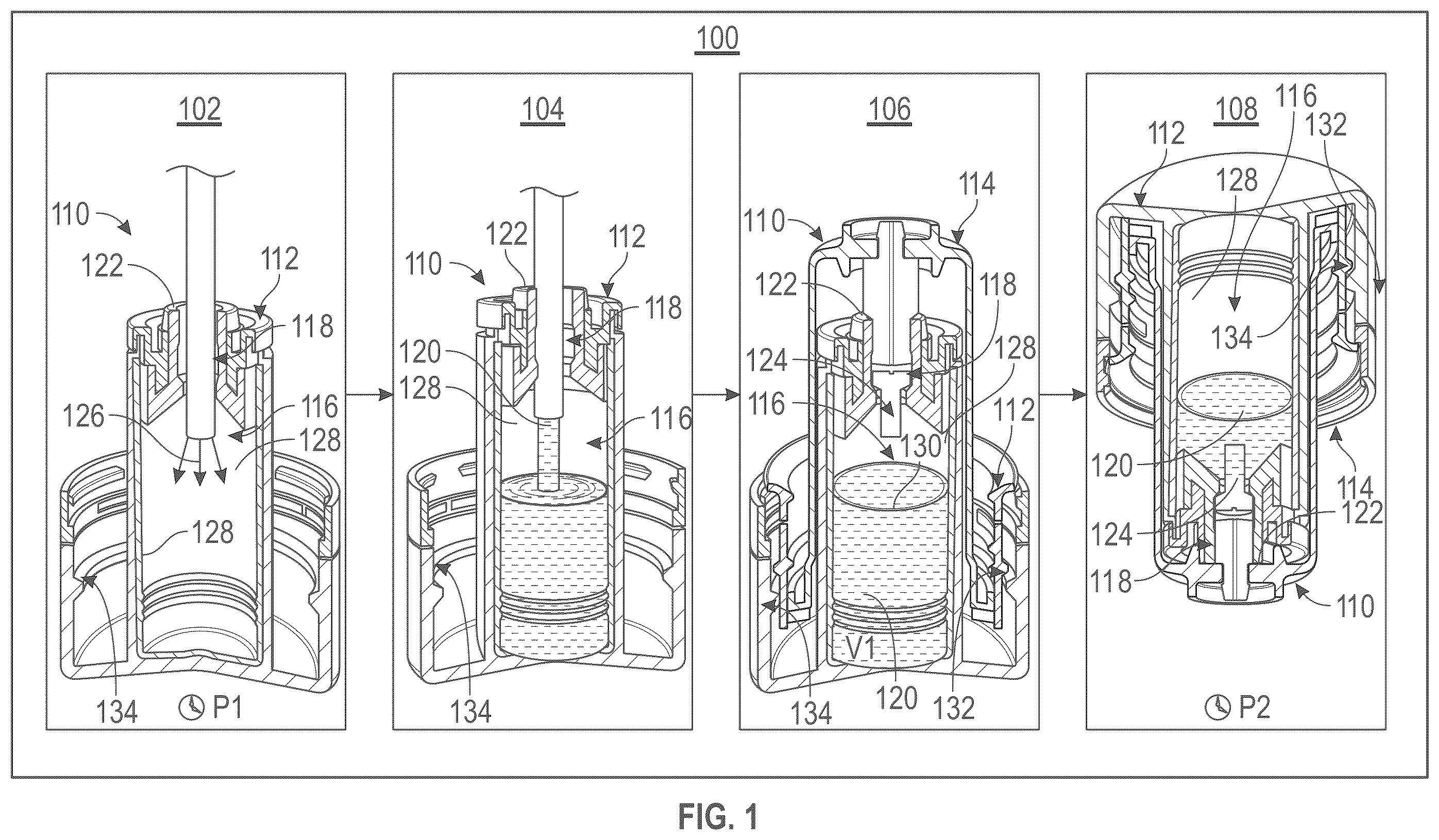 Patent US12552657 — Sterile filling method for additive product containers — Figure 1