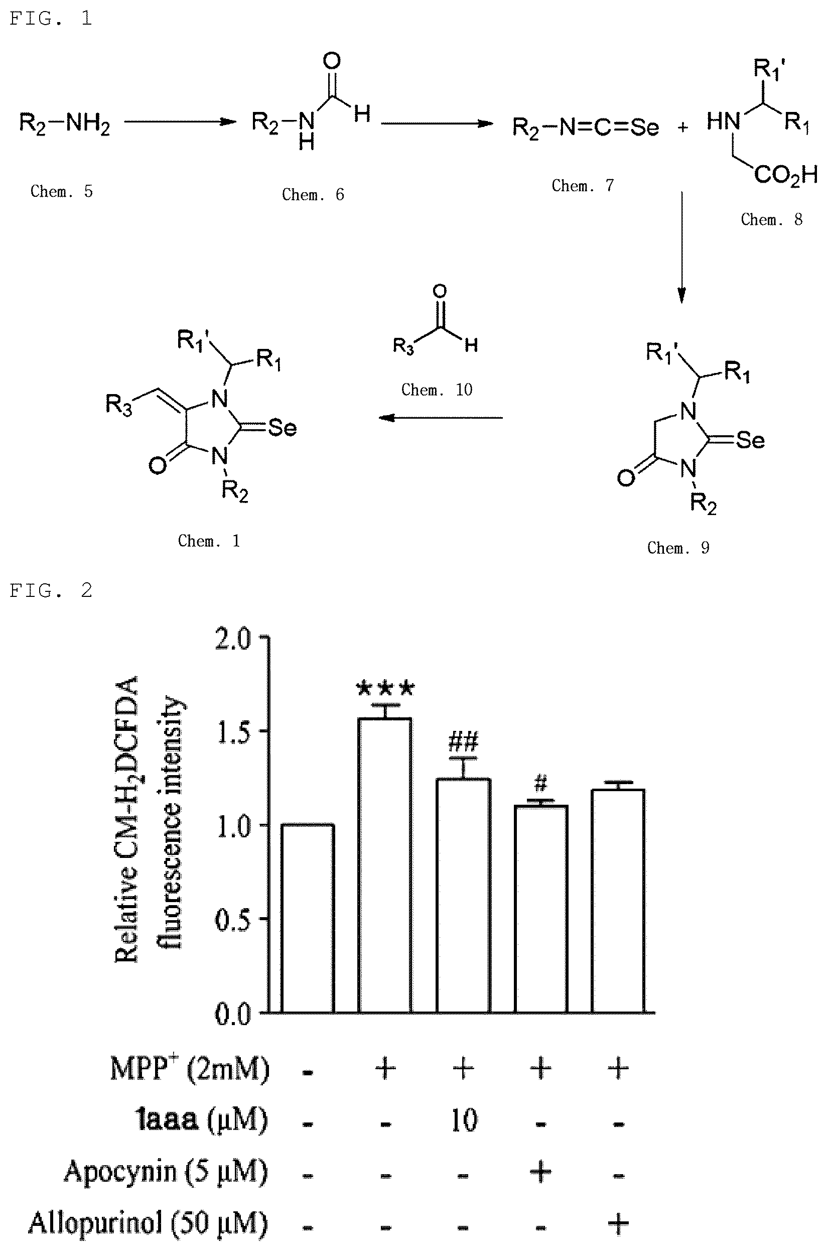Patent US12552779 Figure 1 – 1-alkyl-5-arylidene-2-selenoxoimidazolidine-4-on and derivative thereof, preparation method therefor, and composition comprising same for preventing, alleviating or treating neurodegenerative diseases