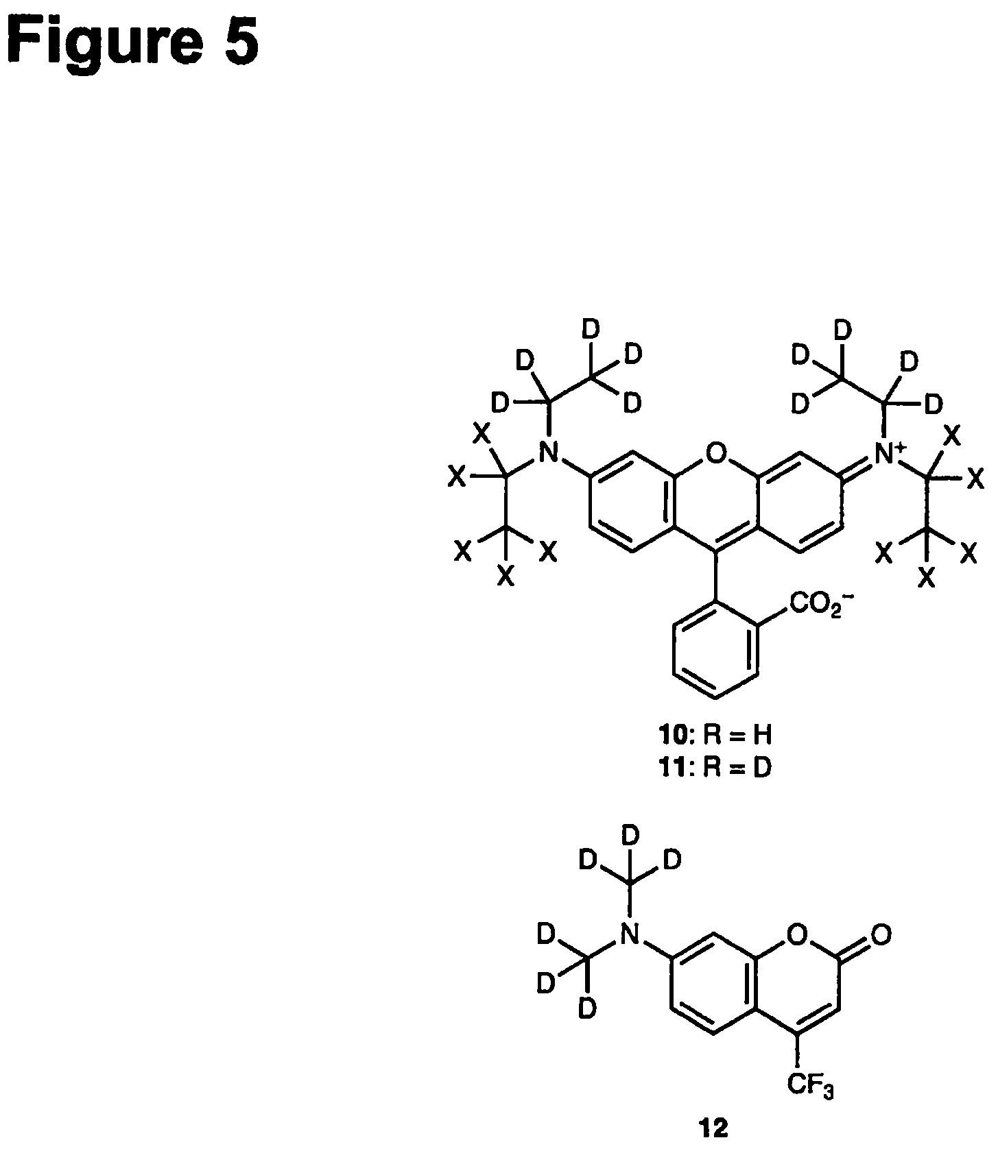 Patent US12552938 Figure 5 – Deuterated fluorophores