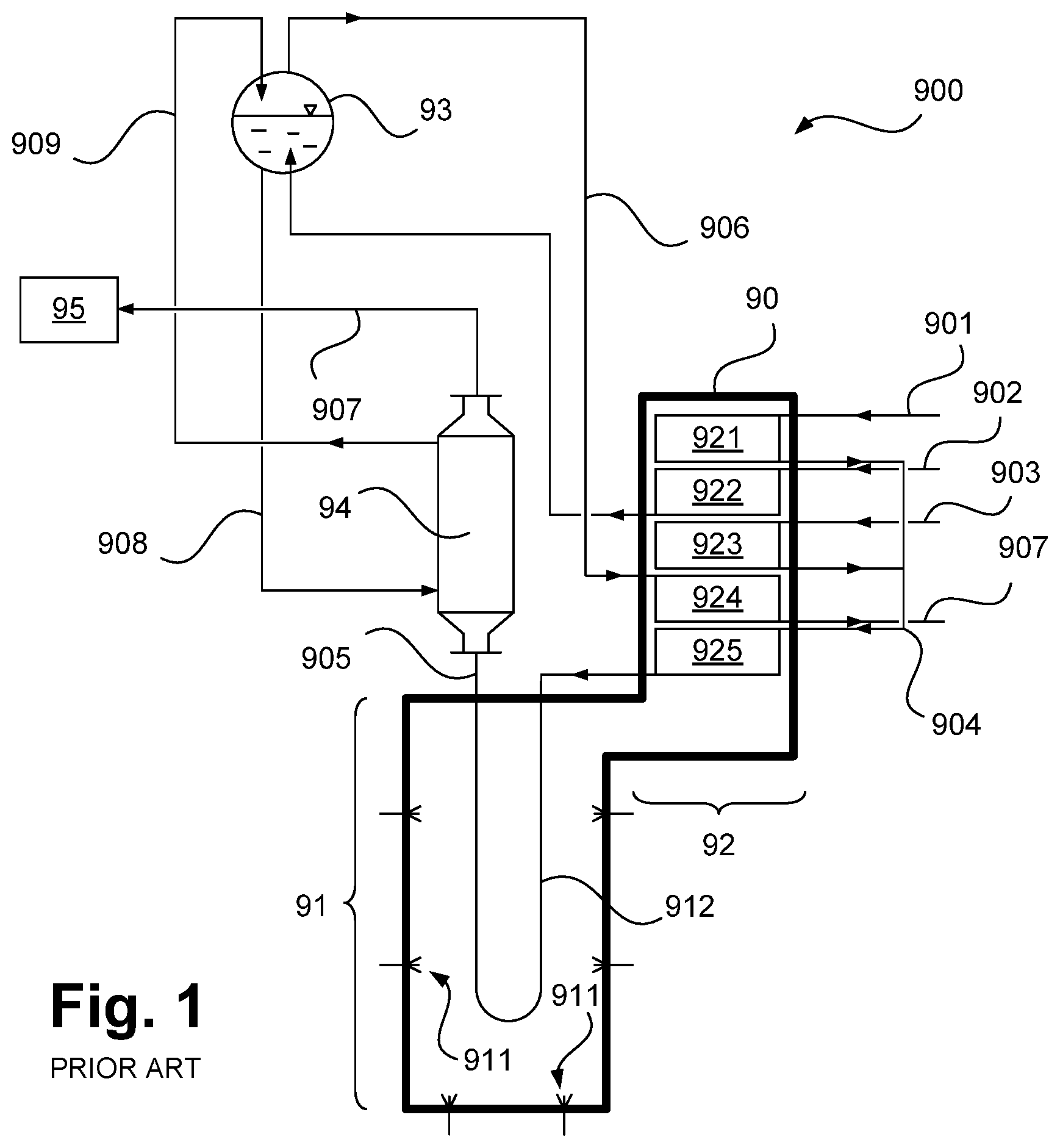 Patent US12552996 — Method and system for steamcracking — Figure 1