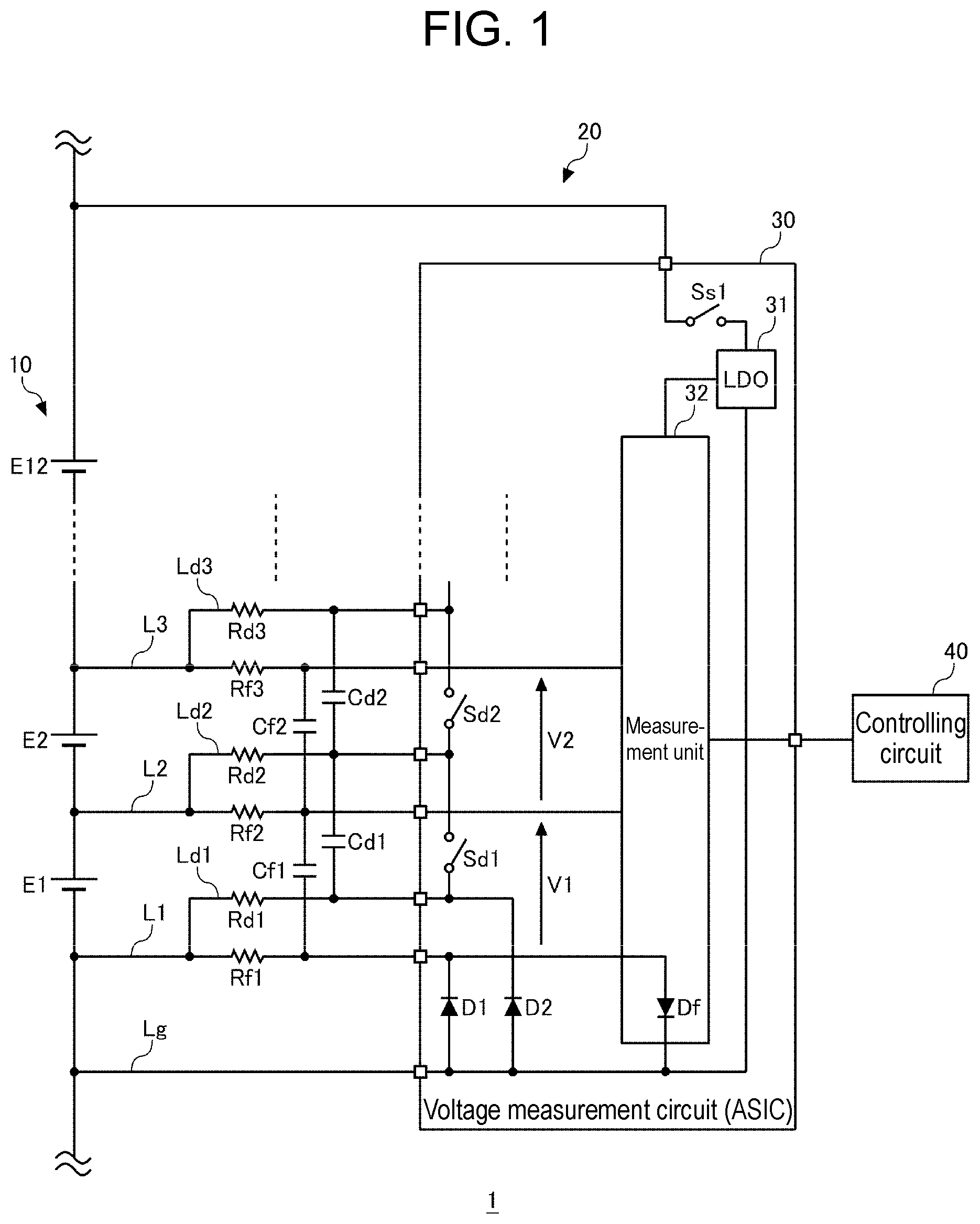 Patent US12556010 — Management device and power supply system — Figure 1