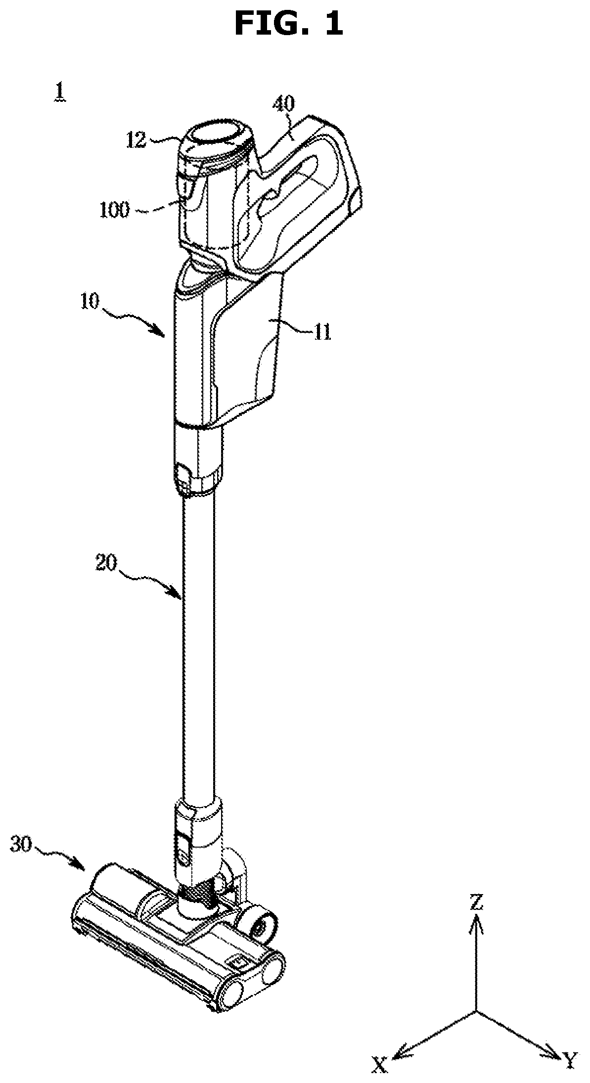Patent US12556059 Figure 1 – Motor and cleaner having the same