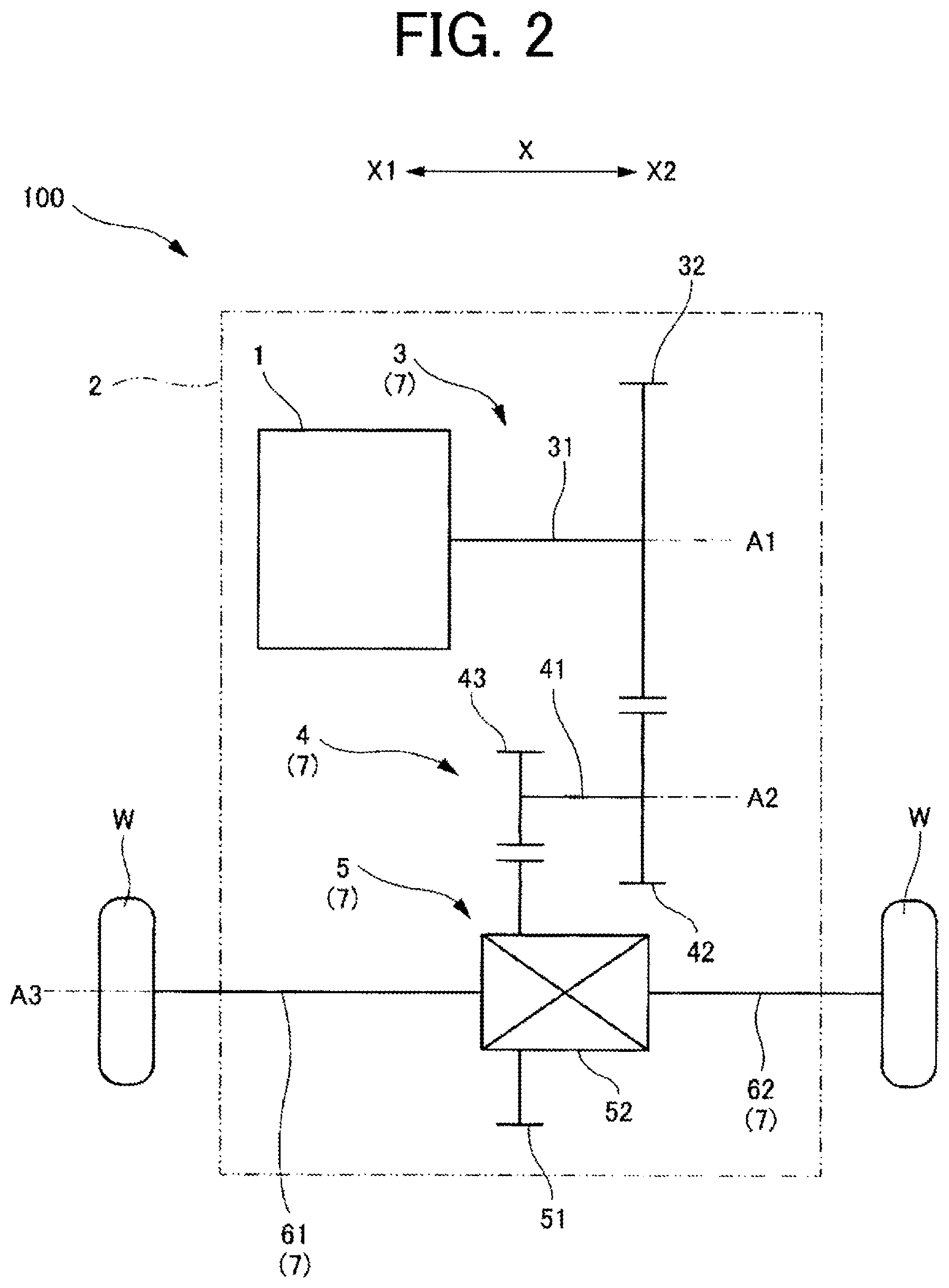 Patent US12556062 Figure 2 – Vehicle drive device