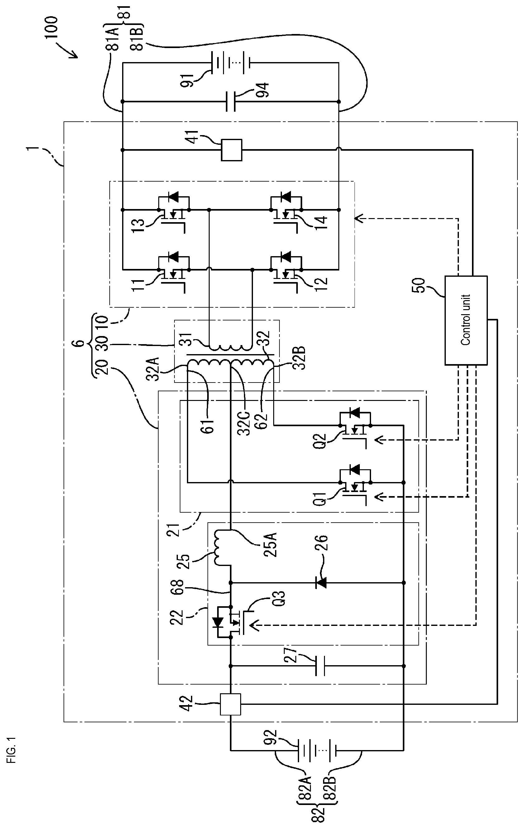Patent US12556105 Figure 1 – Power converter apparatus