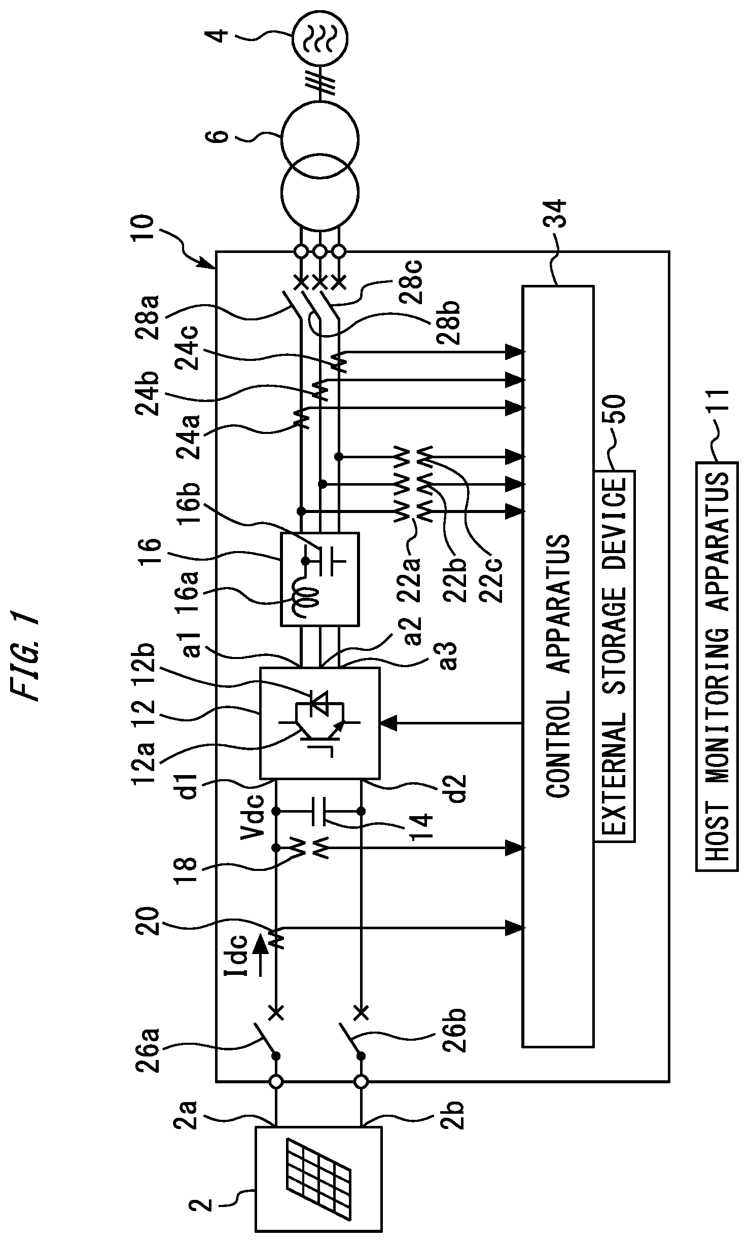 Patent US12556109 Figure 1 – External storage device for control apparatus of power conversion system, and control apparatus of power conversion system