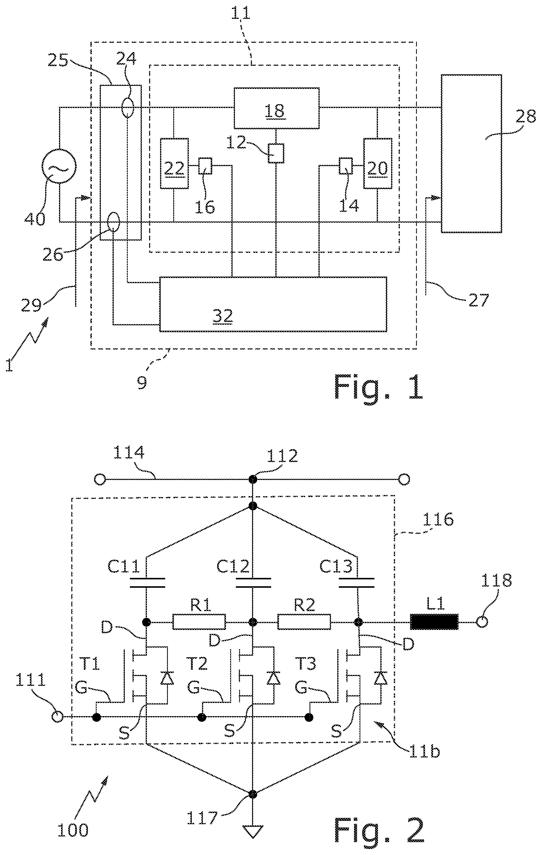 Patent US12556153 Figure 1 – Switchable-reactor unit, variable reactor, high-frequency generator, and impedance adjustment assembly having a switchable-reactor unit
