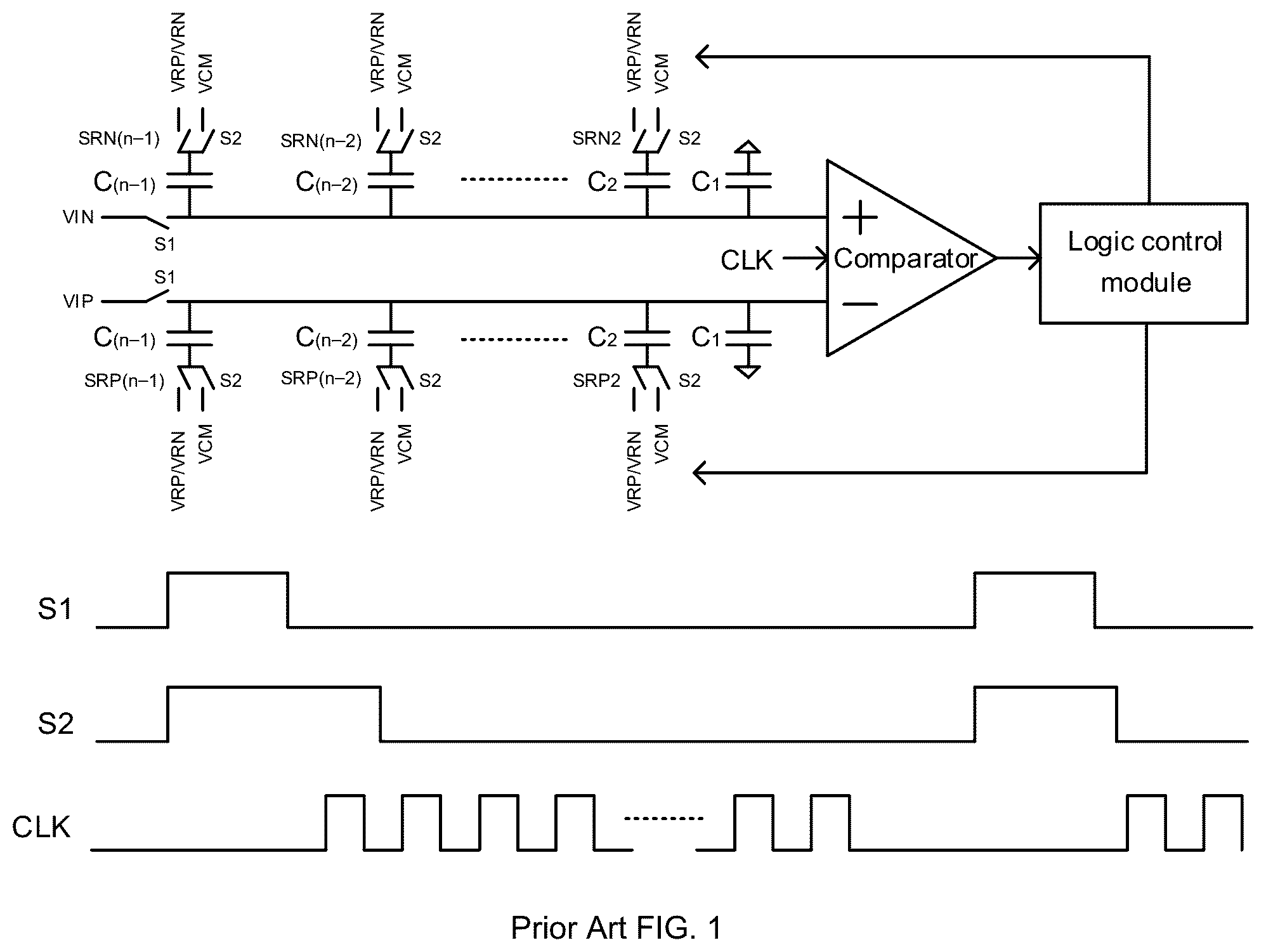 Patent US12556195 — Successive approximation register analog-to-digital converter and comparison method — Figure 1