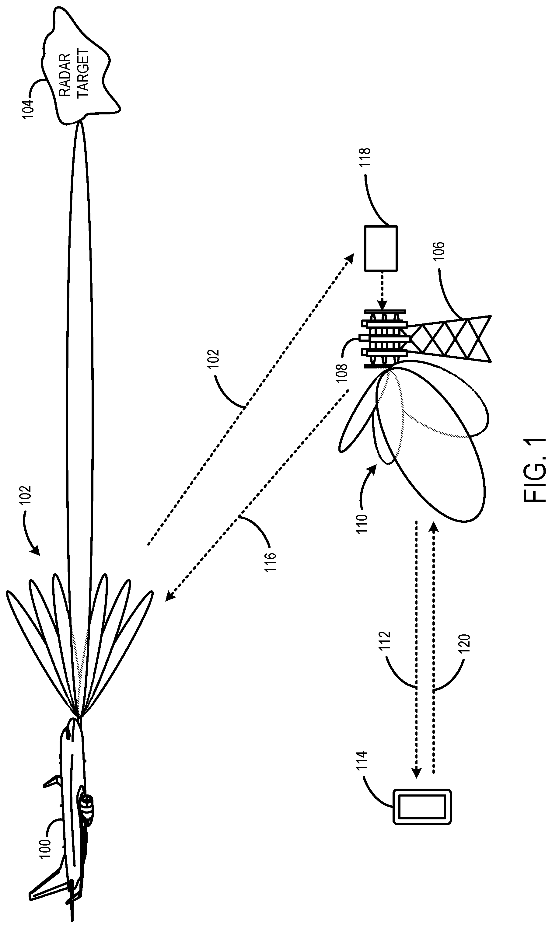 Patent US12556238 Figure 1 – Adaptive signal forming for radio frequency spectrum sharing with interference suppression