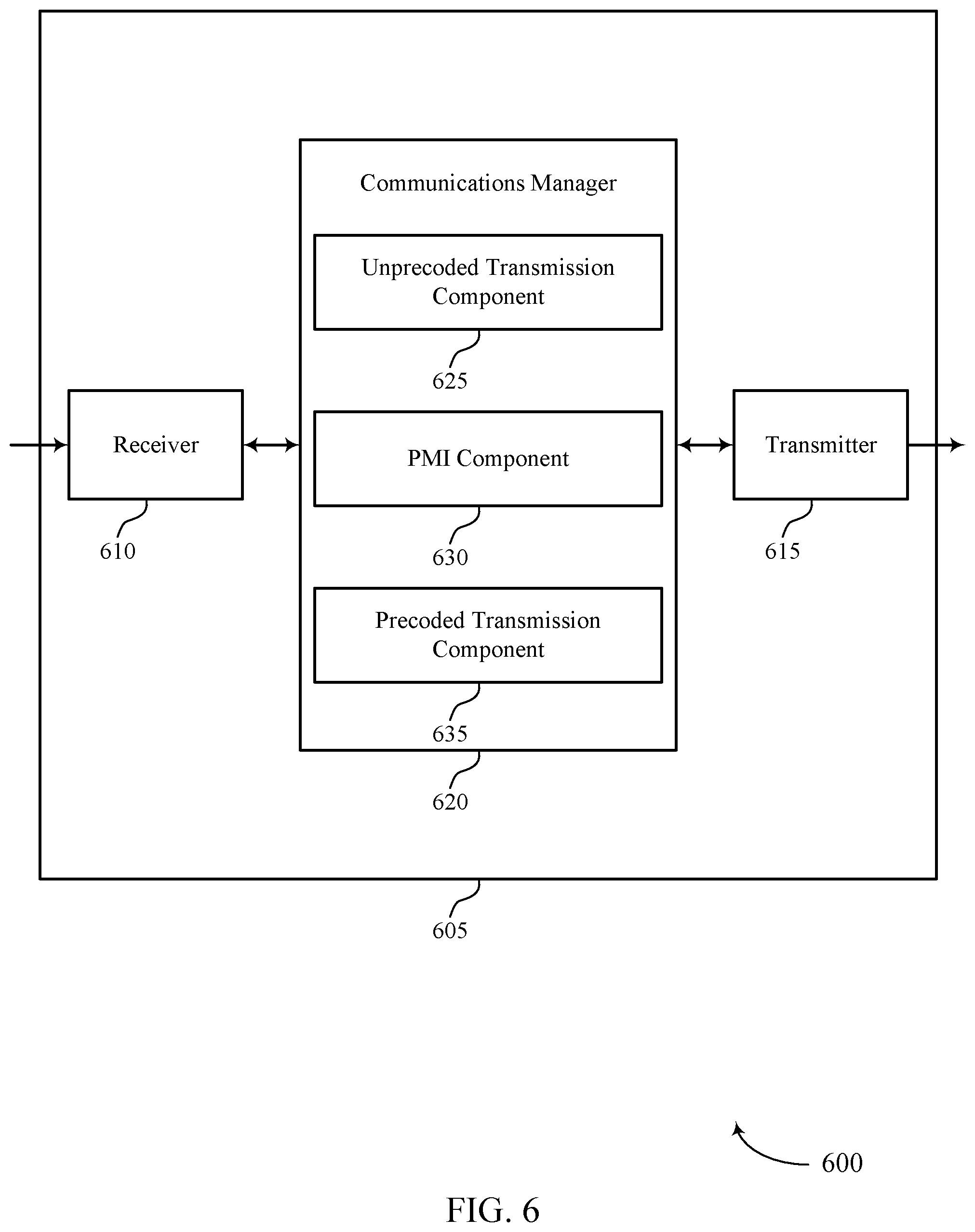 Patent US12556241 Figure 6 – Precoding for sidelink communications