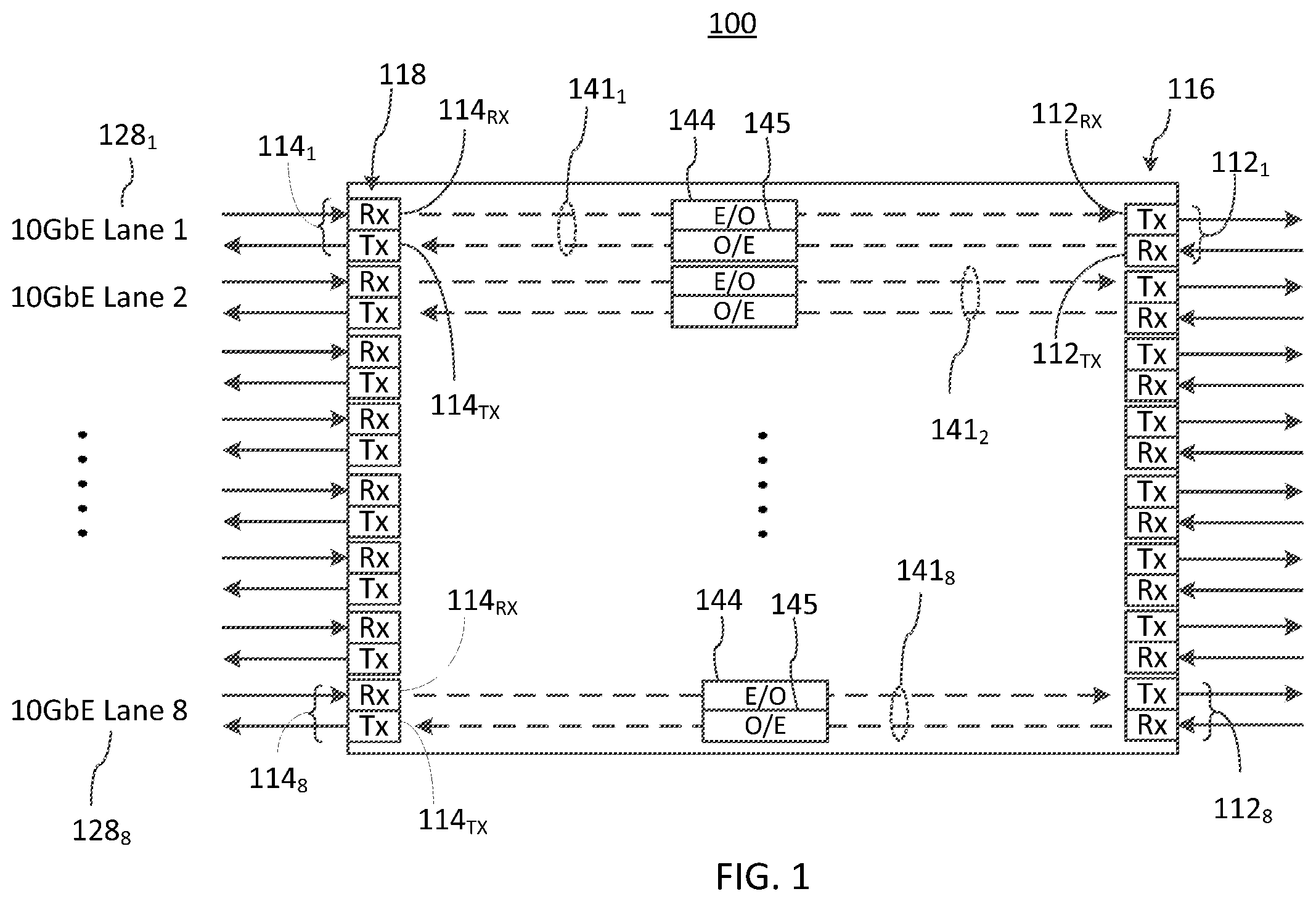 Patent US12556281 — Pluggable optical transceiver module — Figure 1