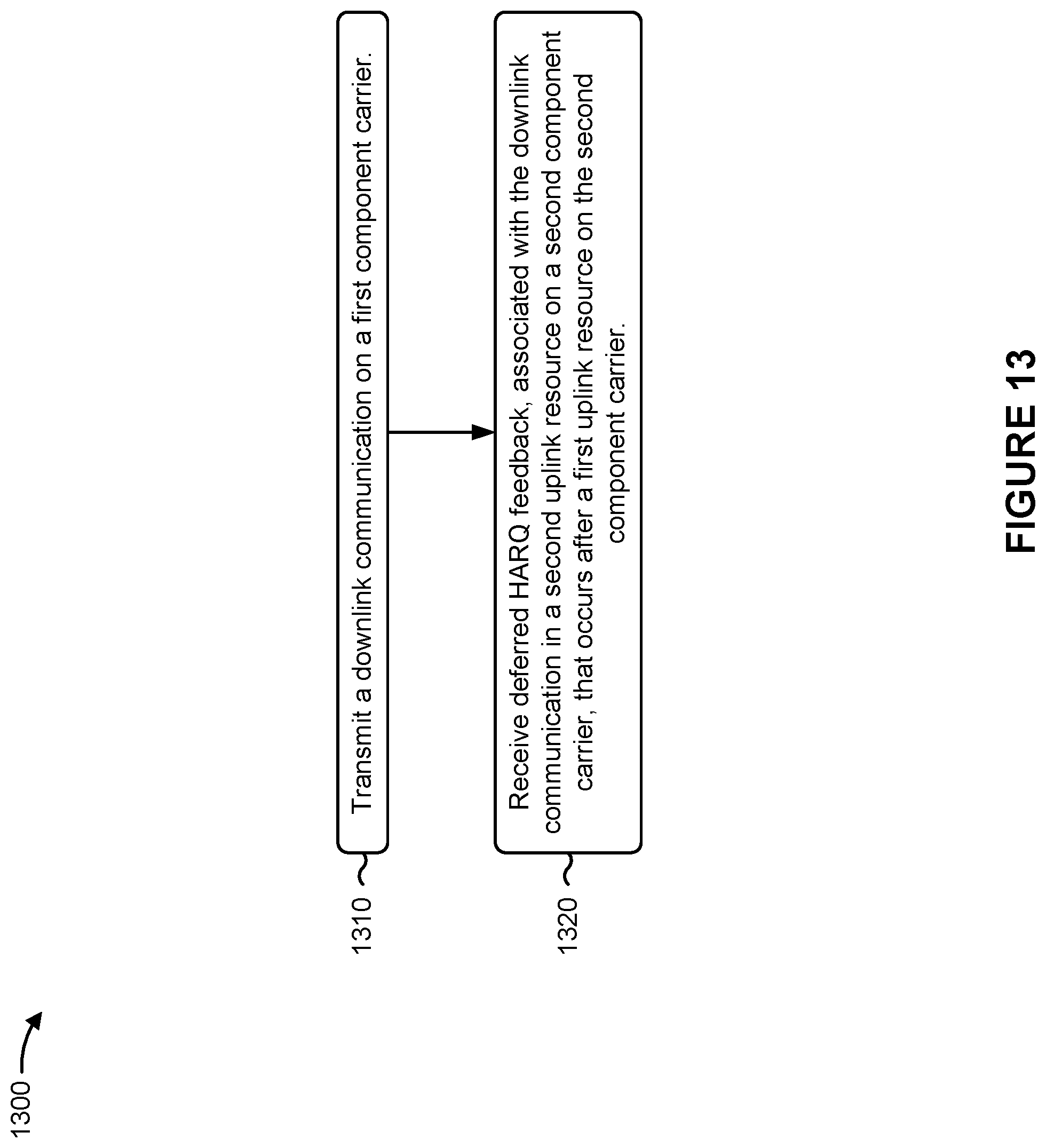 Patent US12556313 Figure 13 – Deferred hybrid automatic repeat request (HARQ) feedback for carrier switching