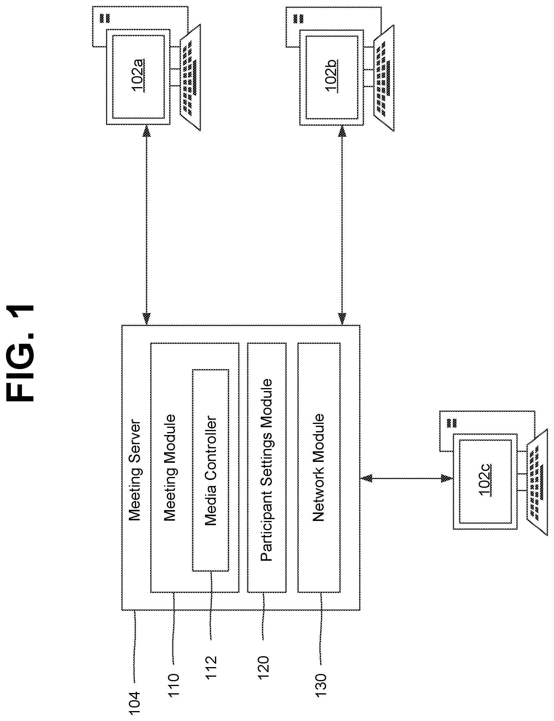 Patent US12556421 — Parallel online meetings — Figure 1