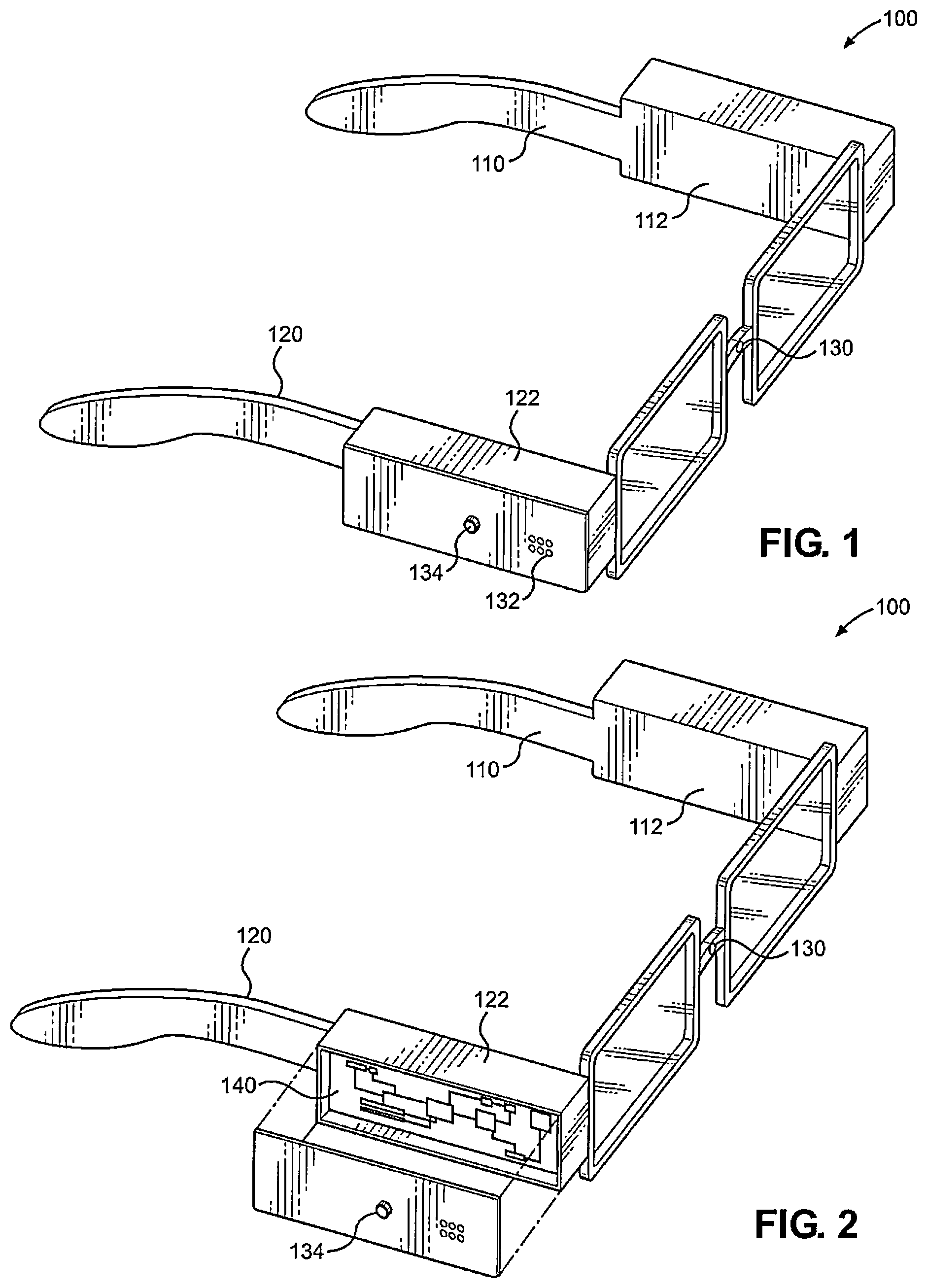 Patent US12556649 Figure 1 – Continuous video capture glasses