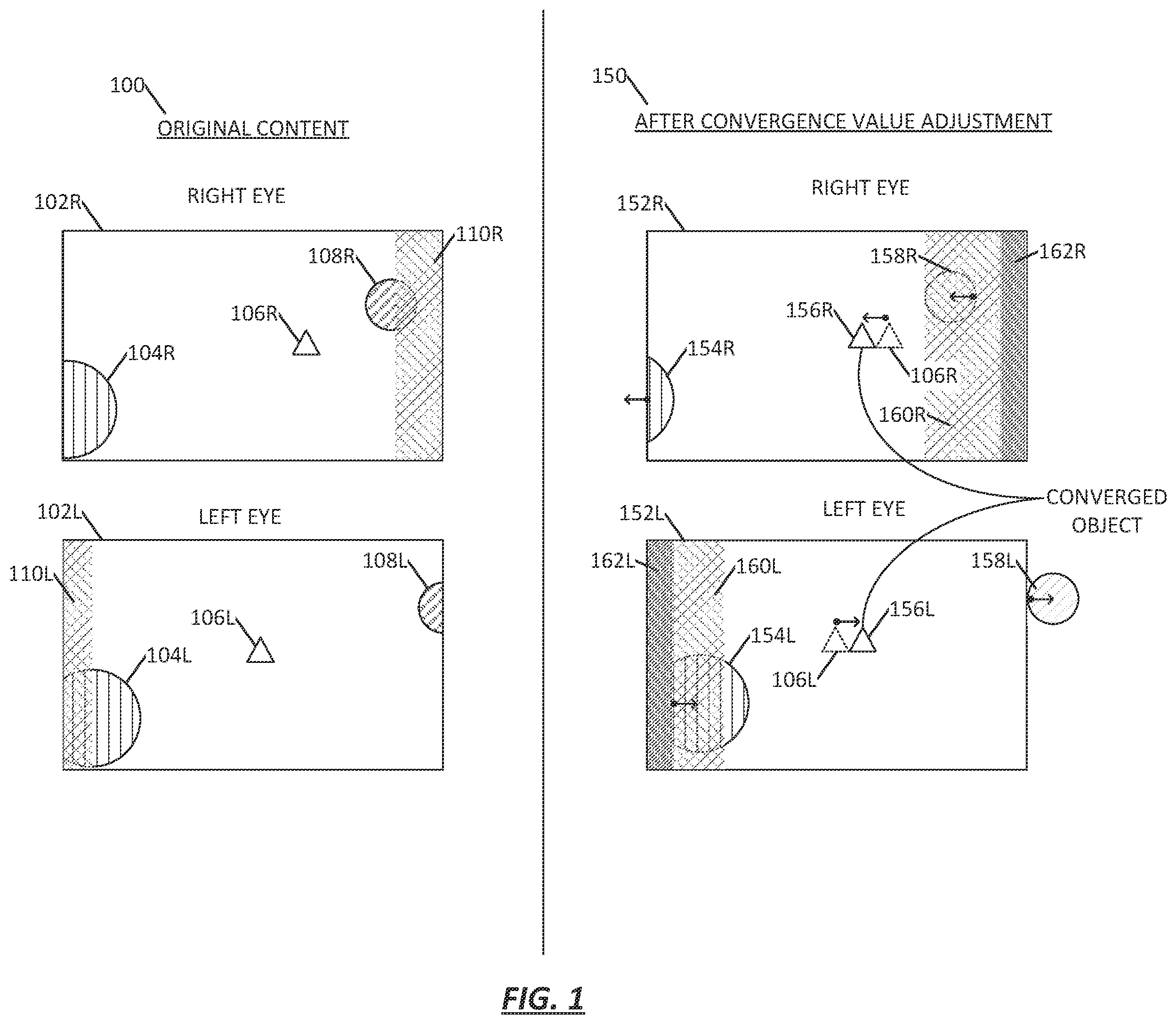Patent US12556679 — Stereoscopic floating window metadata — Figure 1