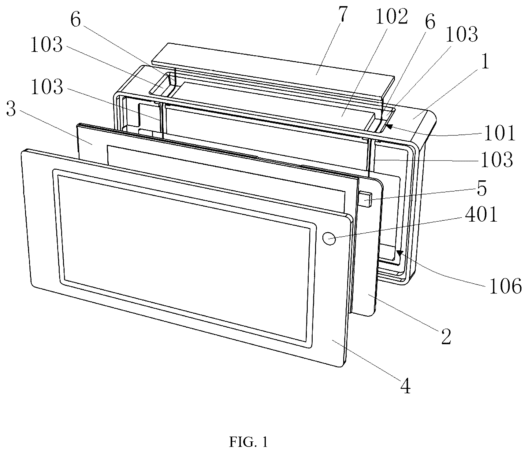 Patent US12562081 Figure 1 – Solar electronic shelf label (amended)