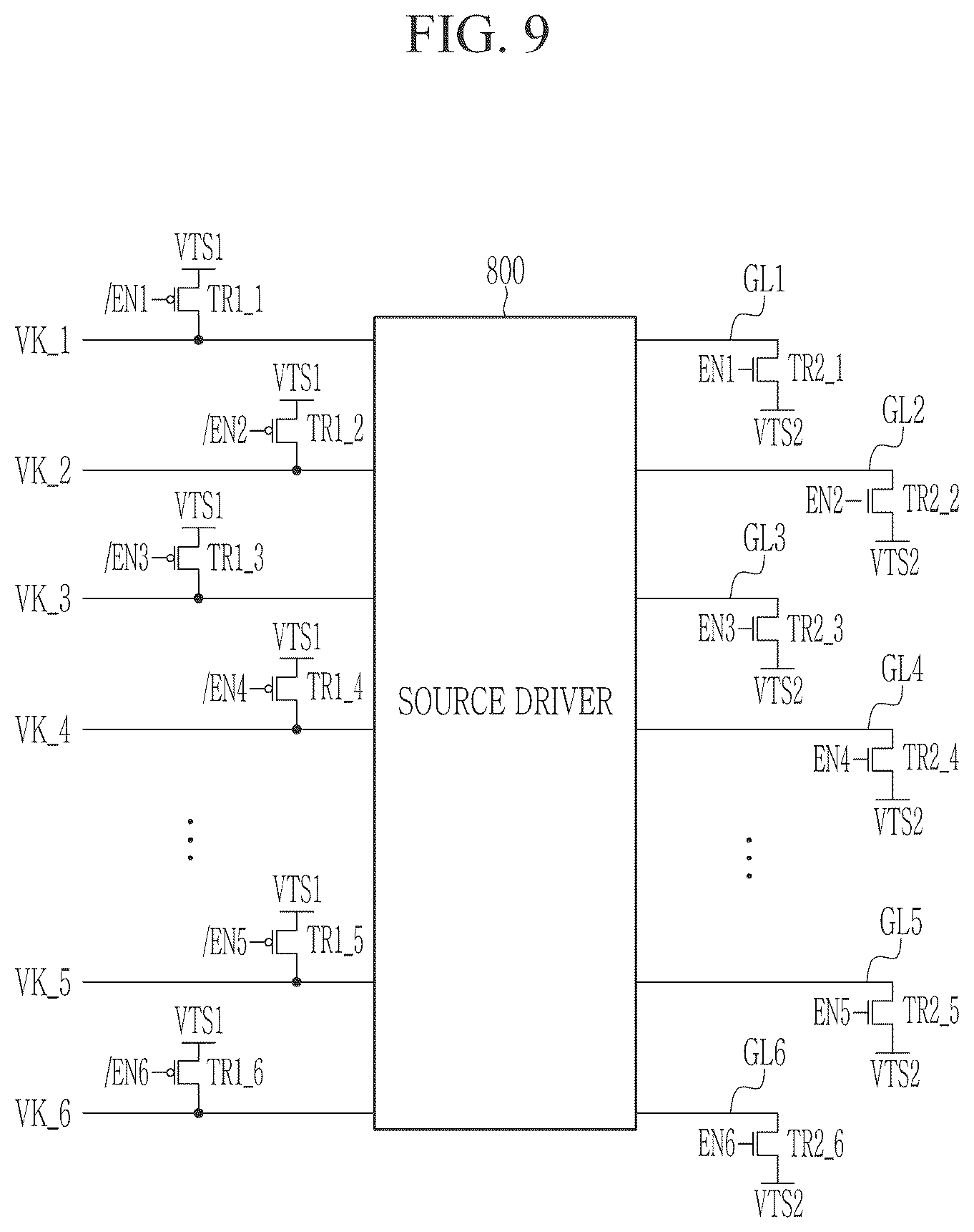 Patent US12562087 Figure 9 – Display driver circuit and defect testing method