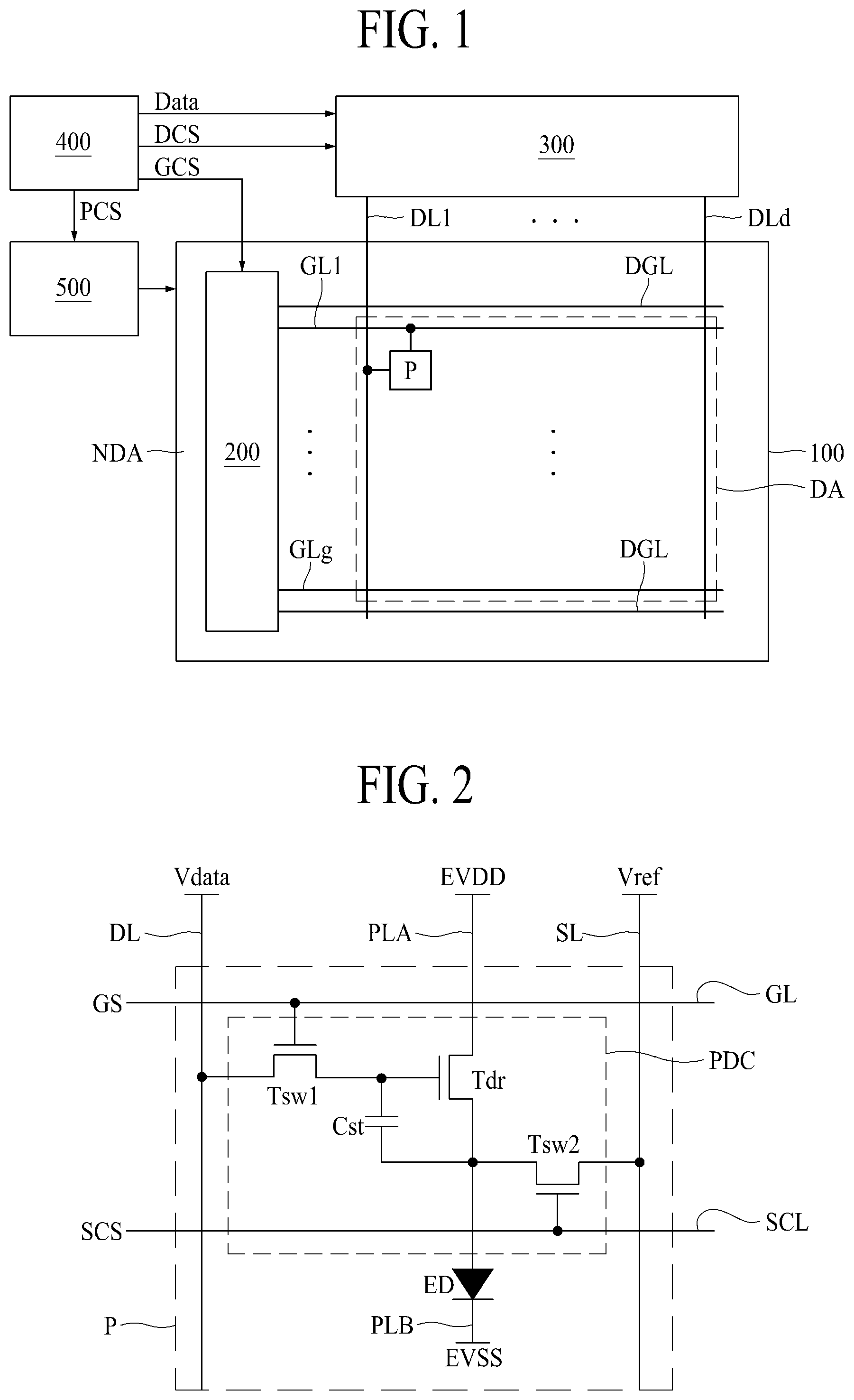 Patent US12562100 Figure 1 – Light emitting display apparatus